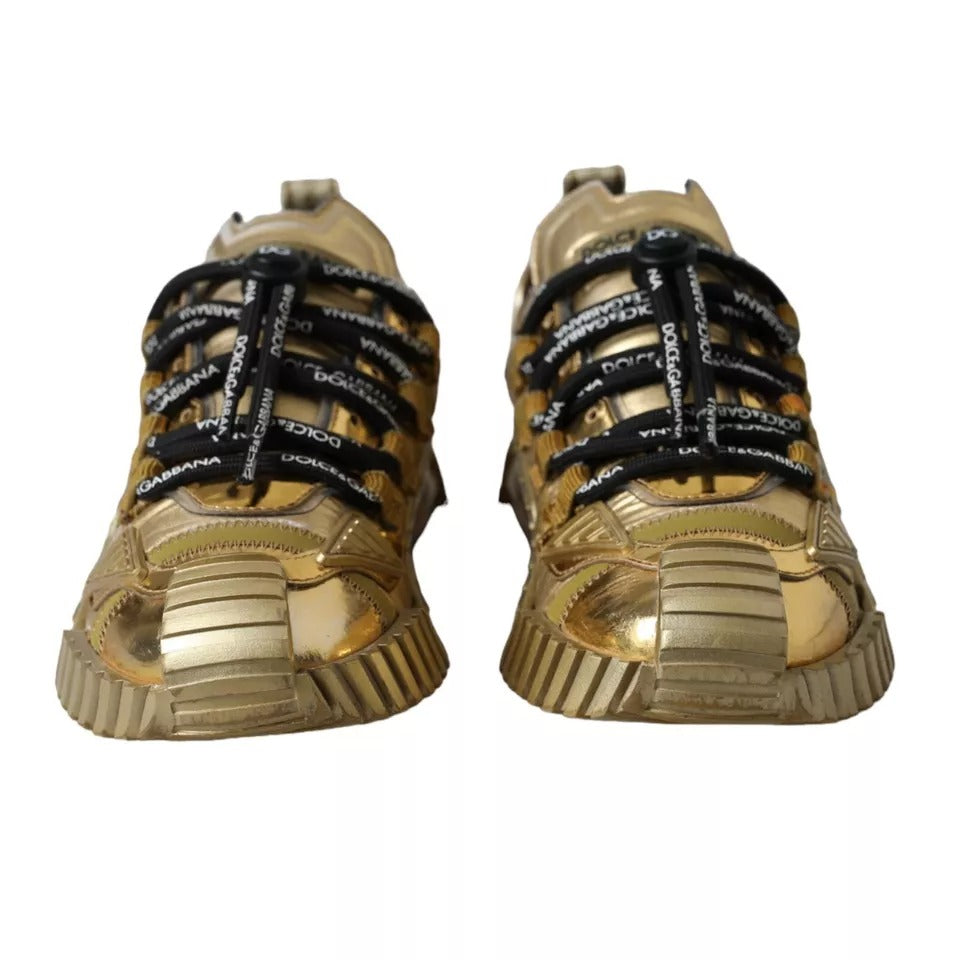 Dolce & Gabbana Metallic Gold NS1 Low Top Sneakers Shoes EU36 / US5.5