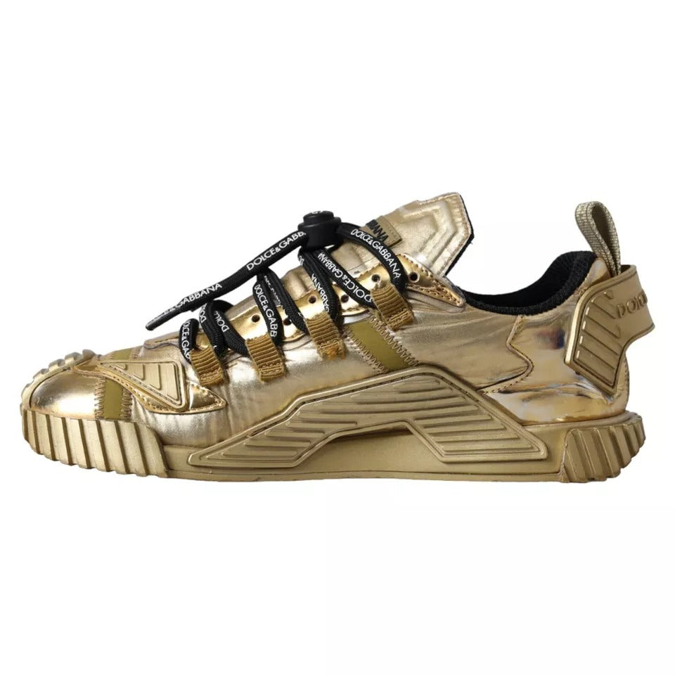 Dolce & Gabbana Metallic Gold NS1 Low Top Sneakers Shoes EU36 / US5.5