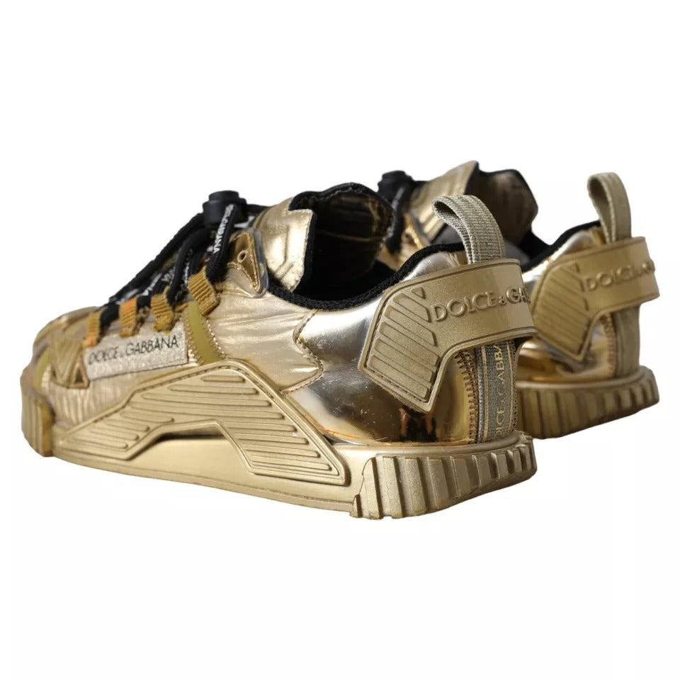 Dolce & Gabbana Metallic Gold NS1 Low Top Sneakers Shoes EU36 / US5.5