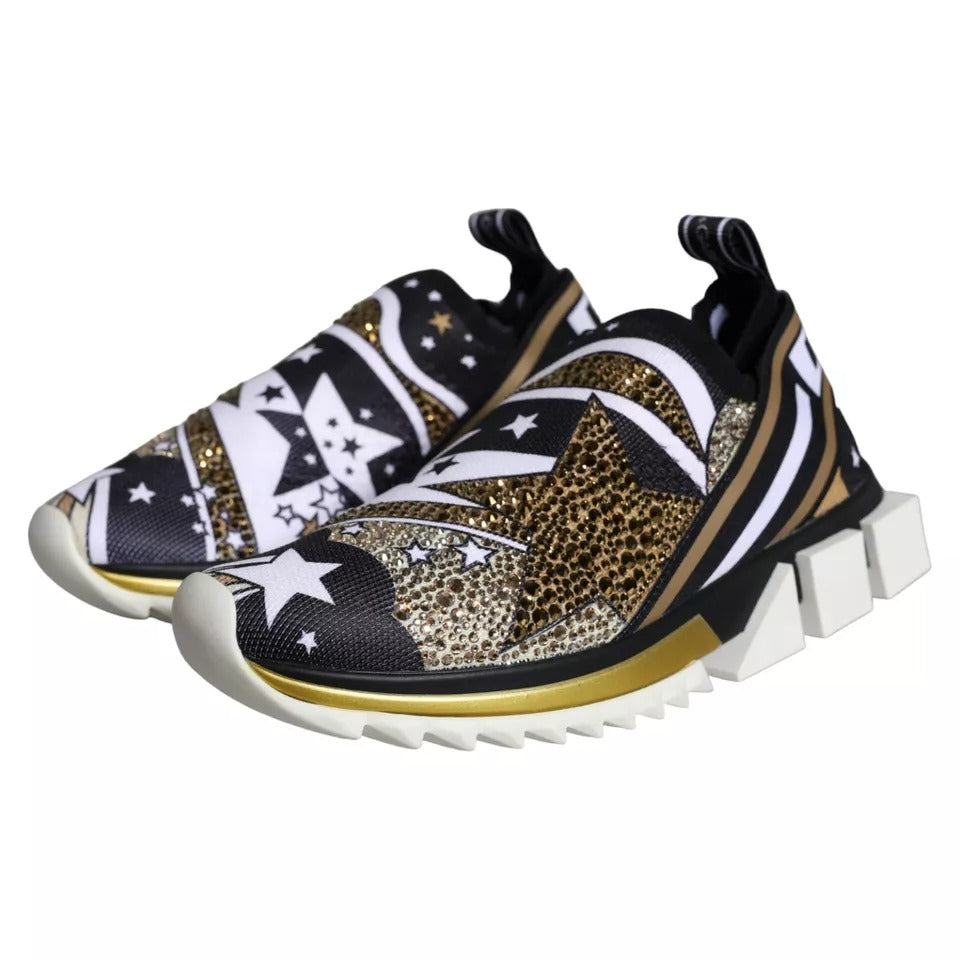 Dolce & Gabbana Multicolor Comet Star Print Sorrento Sneakers Shoes EU37 / US6.5