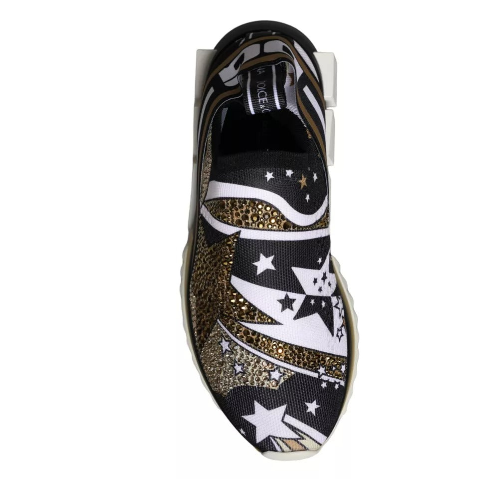 Dolce & Gabbana Multicolor Comet Star Print Sorrento Sneakers Shoes EU37 / US6.5