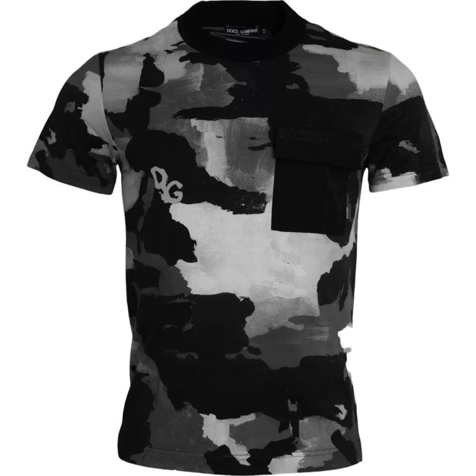 Dolce & Gabbana Multicolor Camouflage Cotton Crewneck T-shirt IT44 / XS