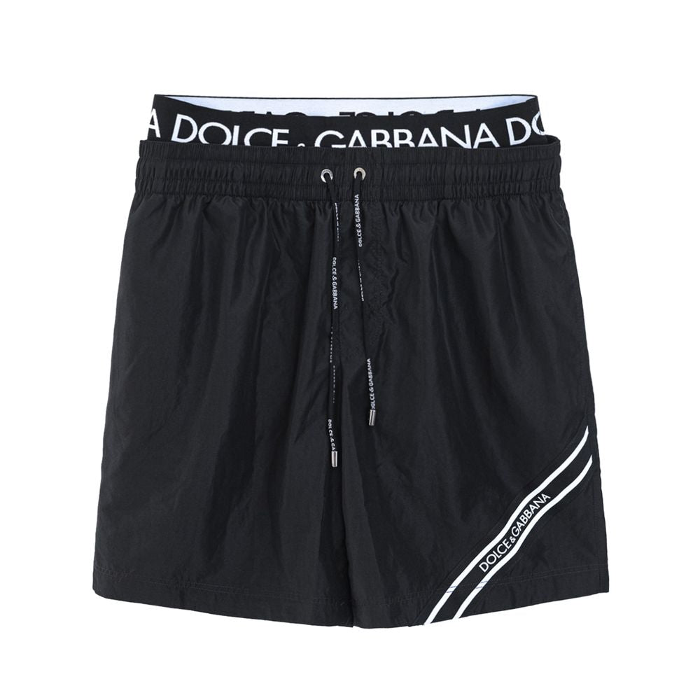 Dolce & Gabbana Black Polyester Swimwear SIZE S