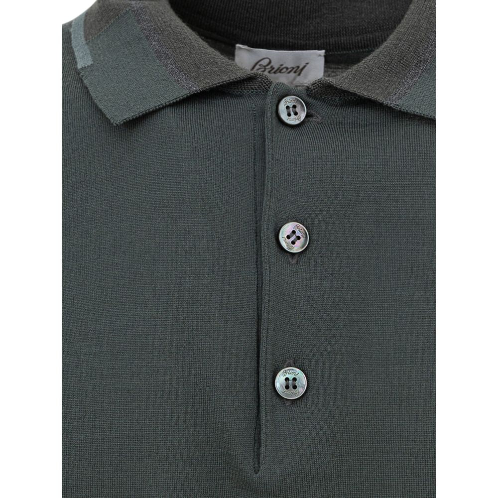 Brioni Green Cotton Polo Shirt IT50 | L