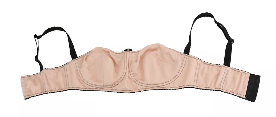 Dolce & Gabbana Black Straps Pink Balconcino Bra IT40 / S