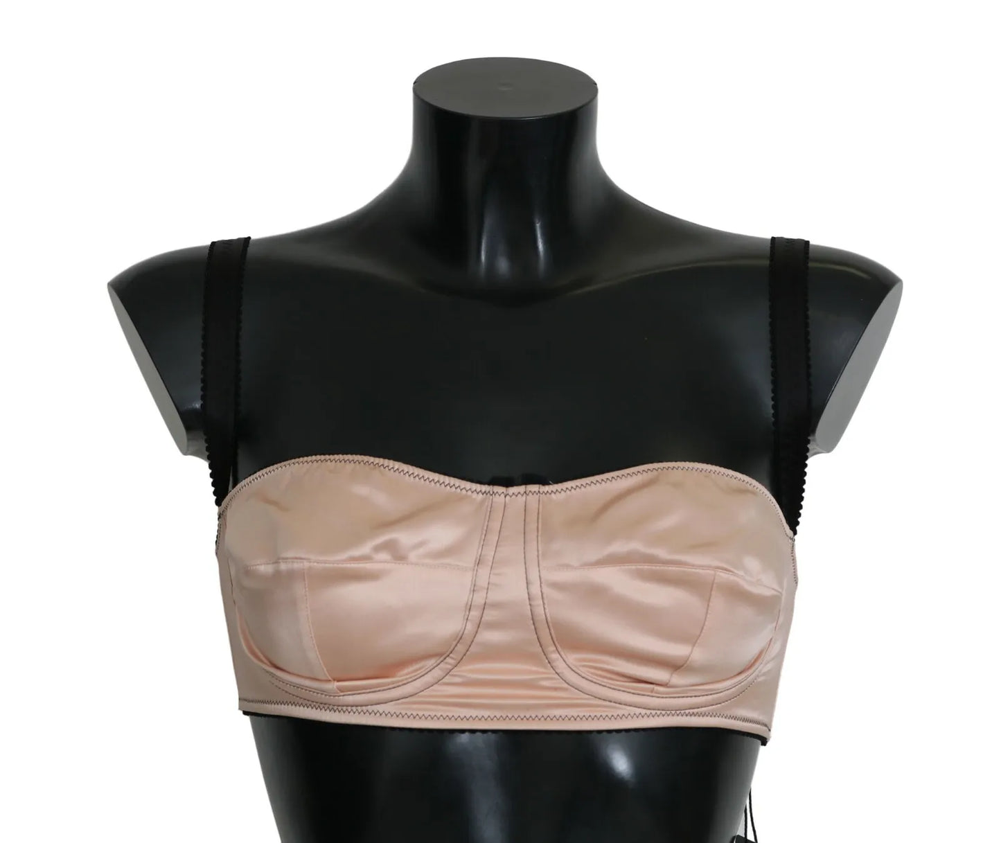 Dolce & Gabbana Black Straps Pink Balconcino Bra IT40 / S