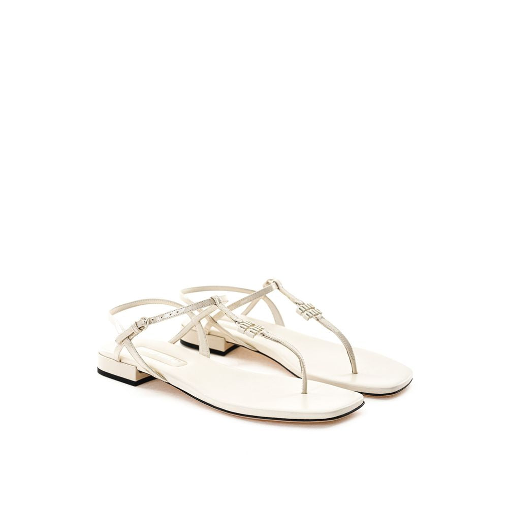 Miu Miu Beige Vernice Sandal EU37.5 | US7.5