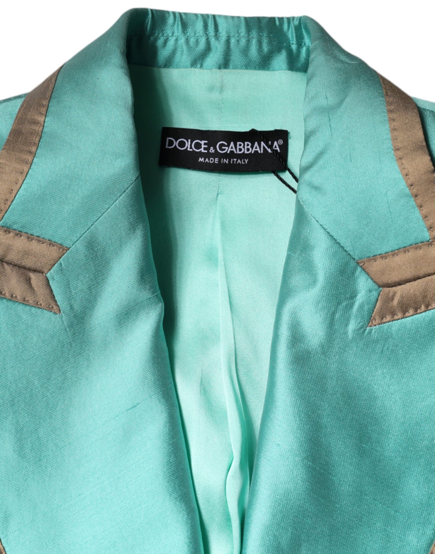 Dolce & Gabbana Metallic Green Single Breasted Blazer Jacket IT40 | S