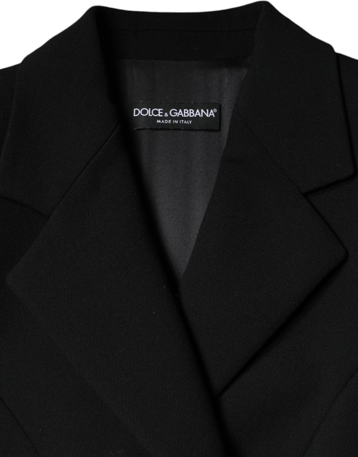 Dolce & Gabbana Black Double Breasted Trench Coat Jacket IT48 / XXL