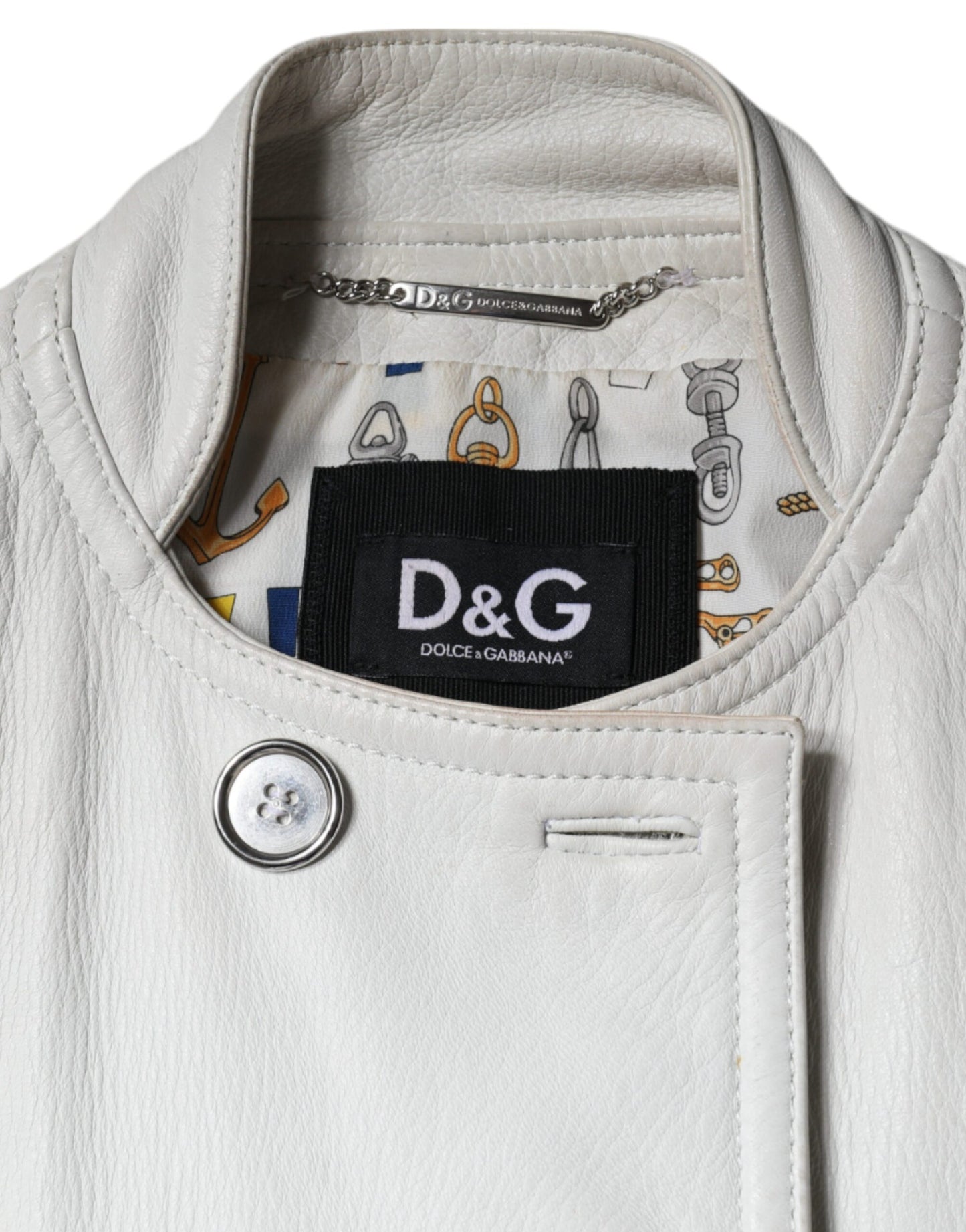 Dolce & Gabbana White Double Breasted Blazer Coat Jacket IT48 / XXL