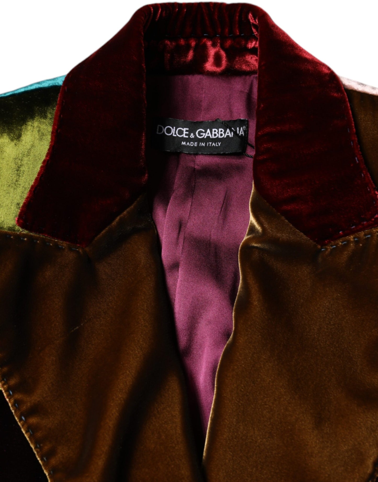 Dolce & Gabbana Multicolor Double Breasted Patchwork Blazer Jacket IT40 | S