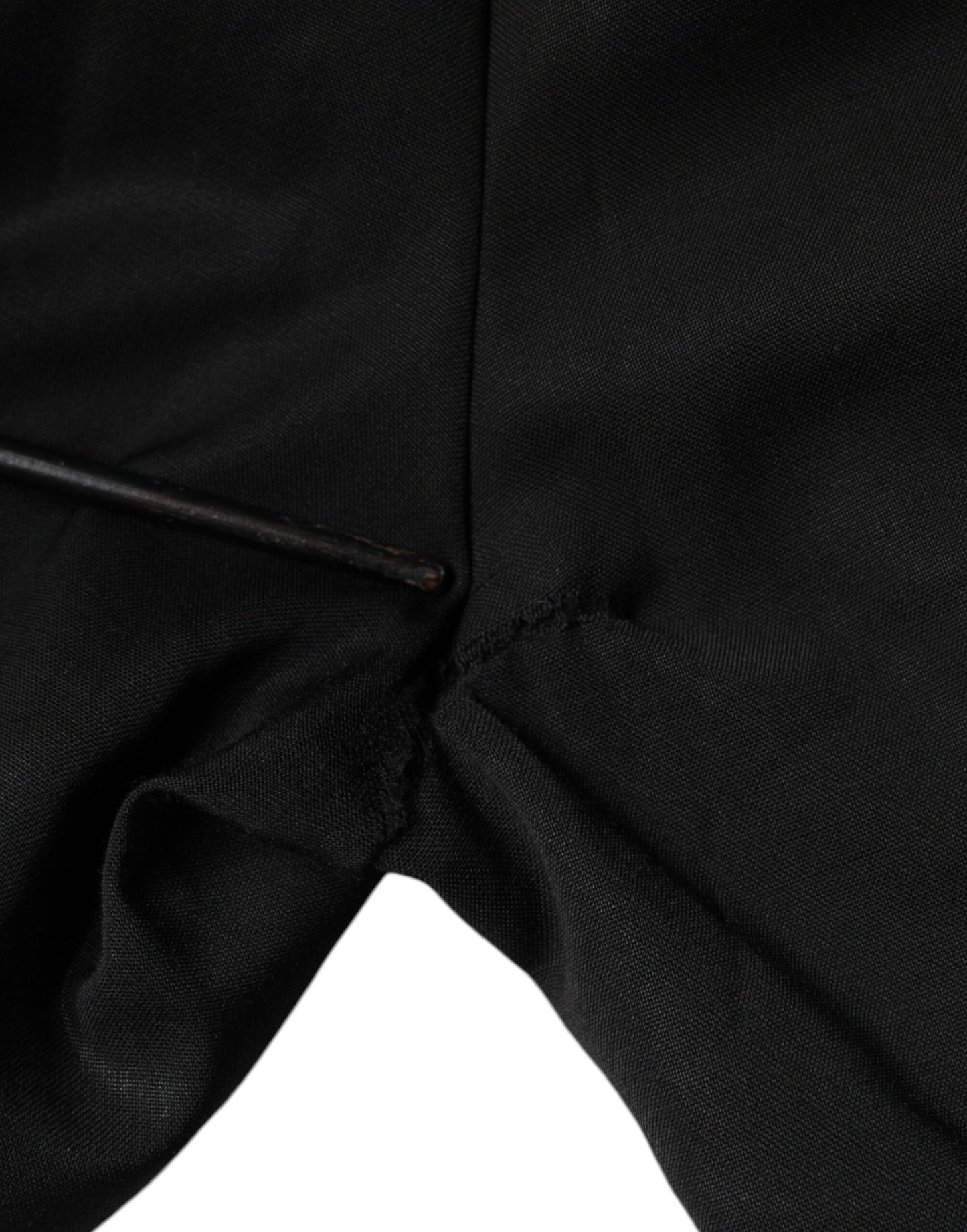 Dolce & Gabbana Black Polyester High Waist Tapered Pants IT48 / XXL