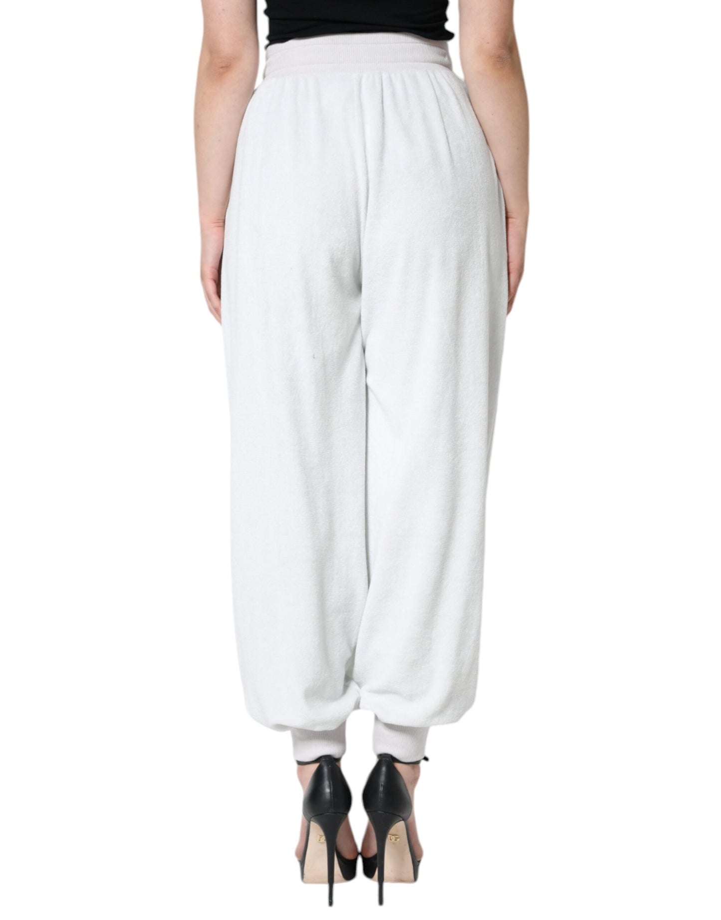 Dolce & Gabbana White Nylon Jogger Sweatpants Pants IT40 | S