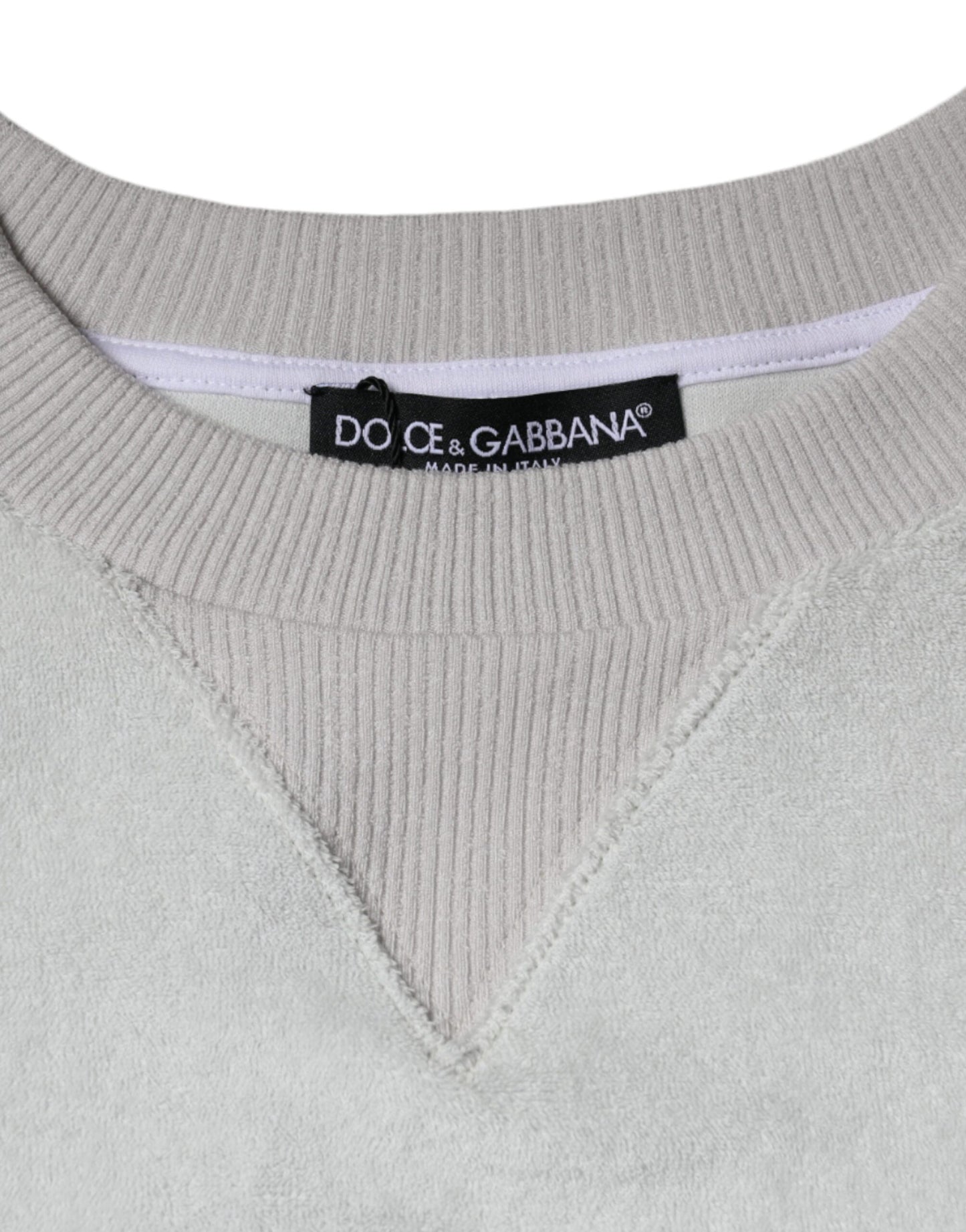 Dolce & Gabbana White Nylon Stretch Crew Neck Pullover Sweater IT40 | S