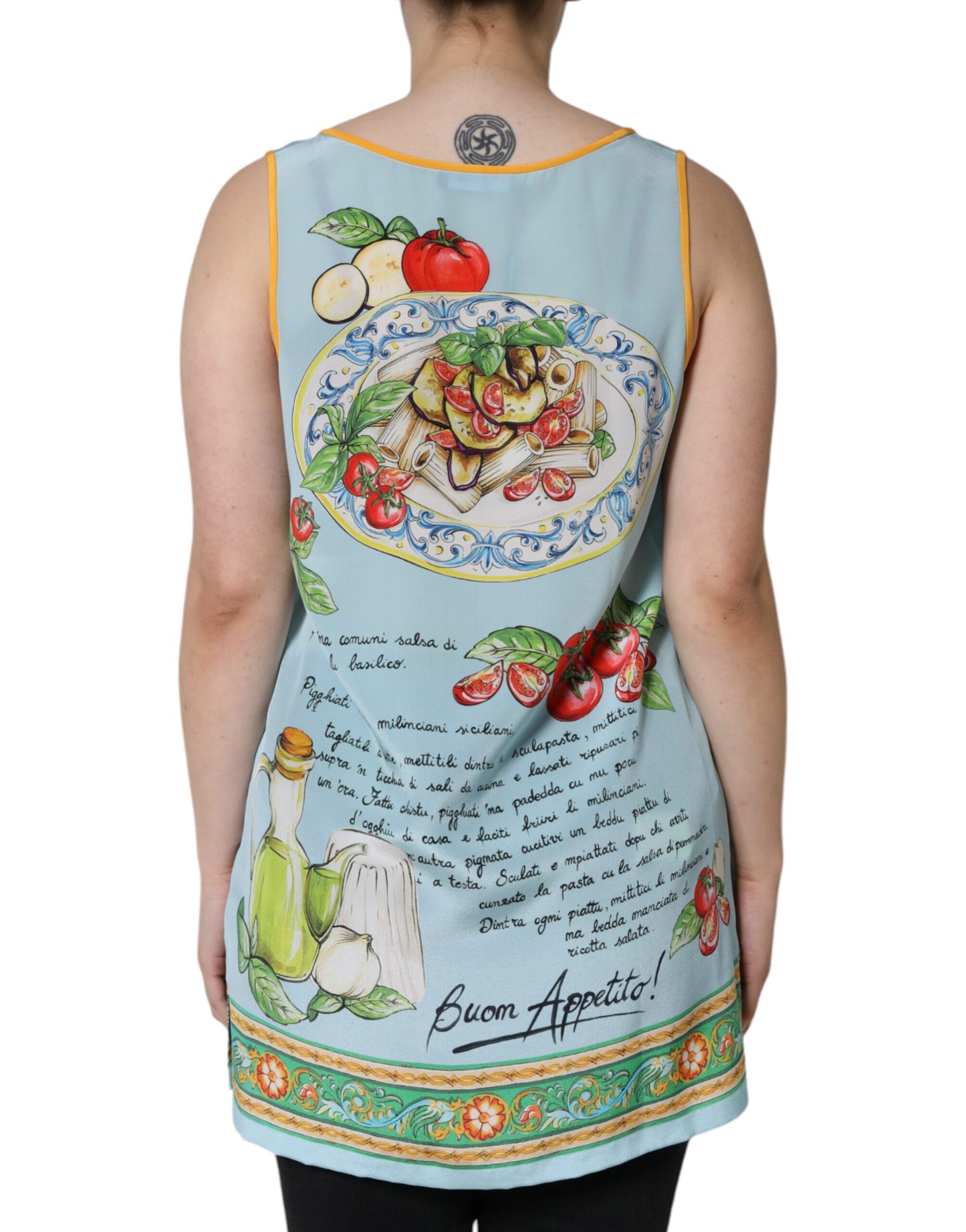 Dolce & Gabbana Multicolor Pasta Alla Norma Print Tank Top IT40 | S