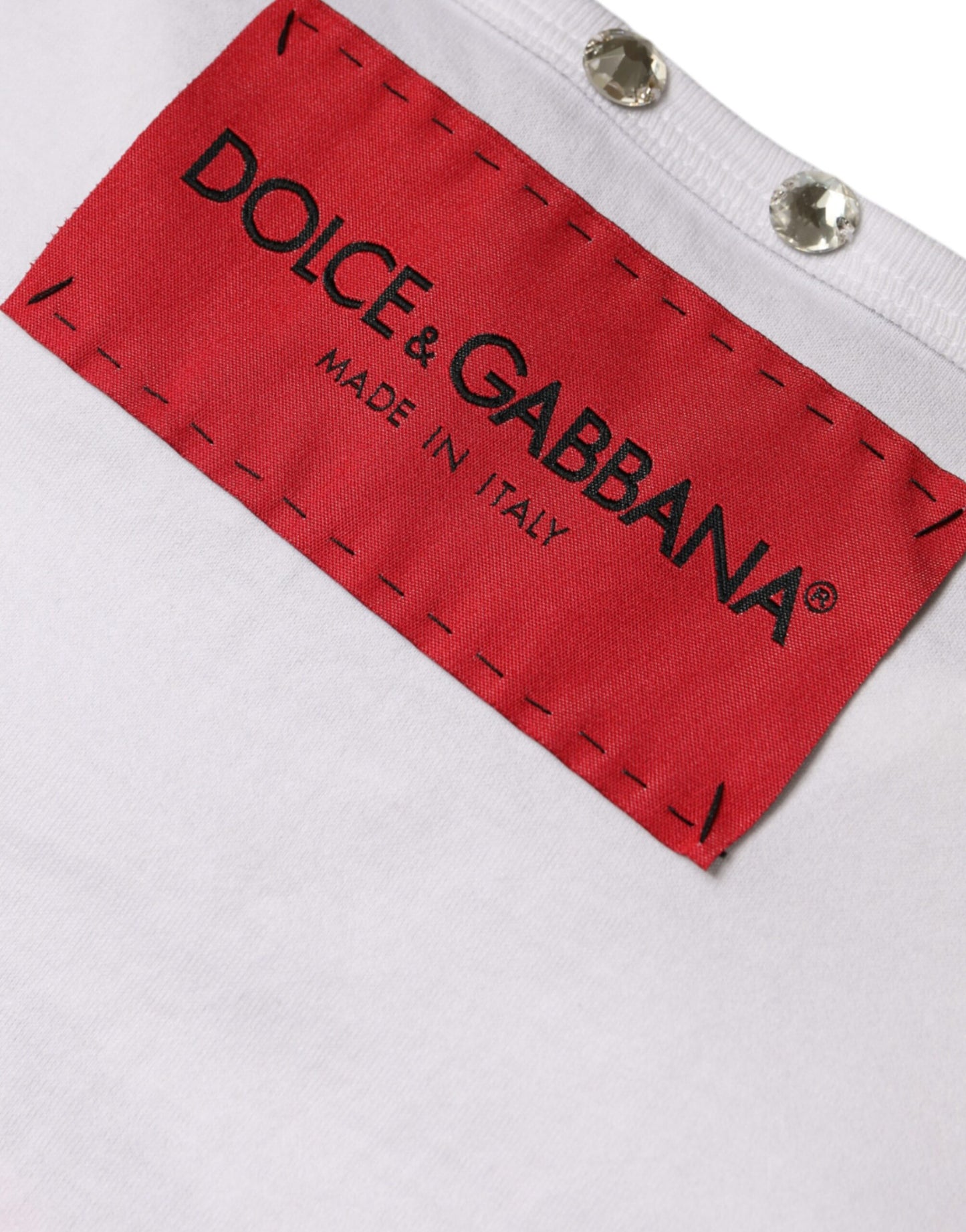 Dolce & Gabbana White I Love The Love Embellished Tank Top IT42 / M