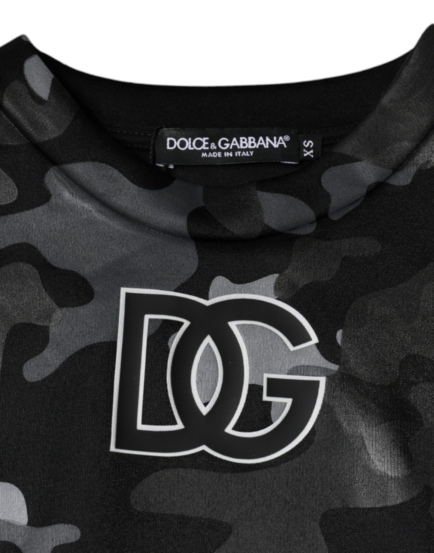 Dolce & Gabbana Black Camouflage Round Neck Sweatshirt Sweater IT42 / M