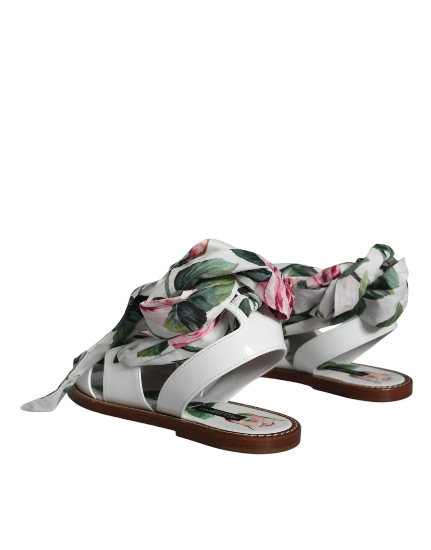 Dolce & Gabbana Multicolor Floral Print Ankle Wrap Sandals Shoes EU36 / US6