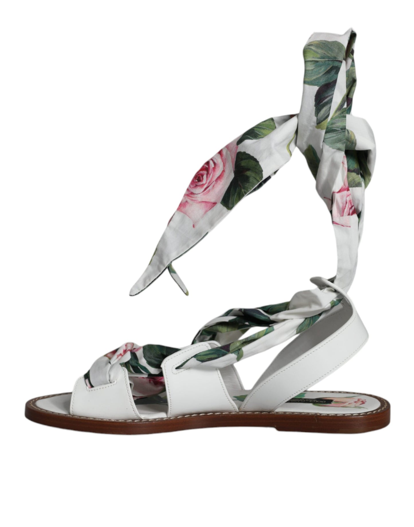 Dolce & Gabbana Multicolor Floral Print Ankle Wrap Sandals Shoes EU36 / US6