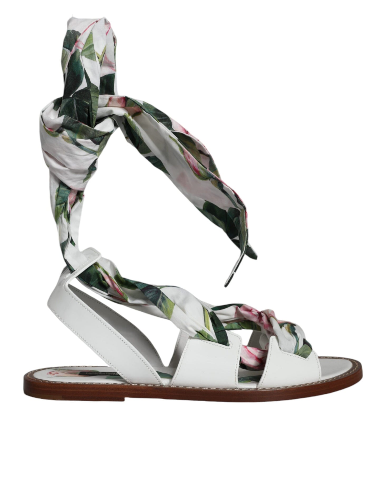 Dolce & Gabbana Multicolor Floral Print Ankle Wrap Sandals Shoes EU36 / US6