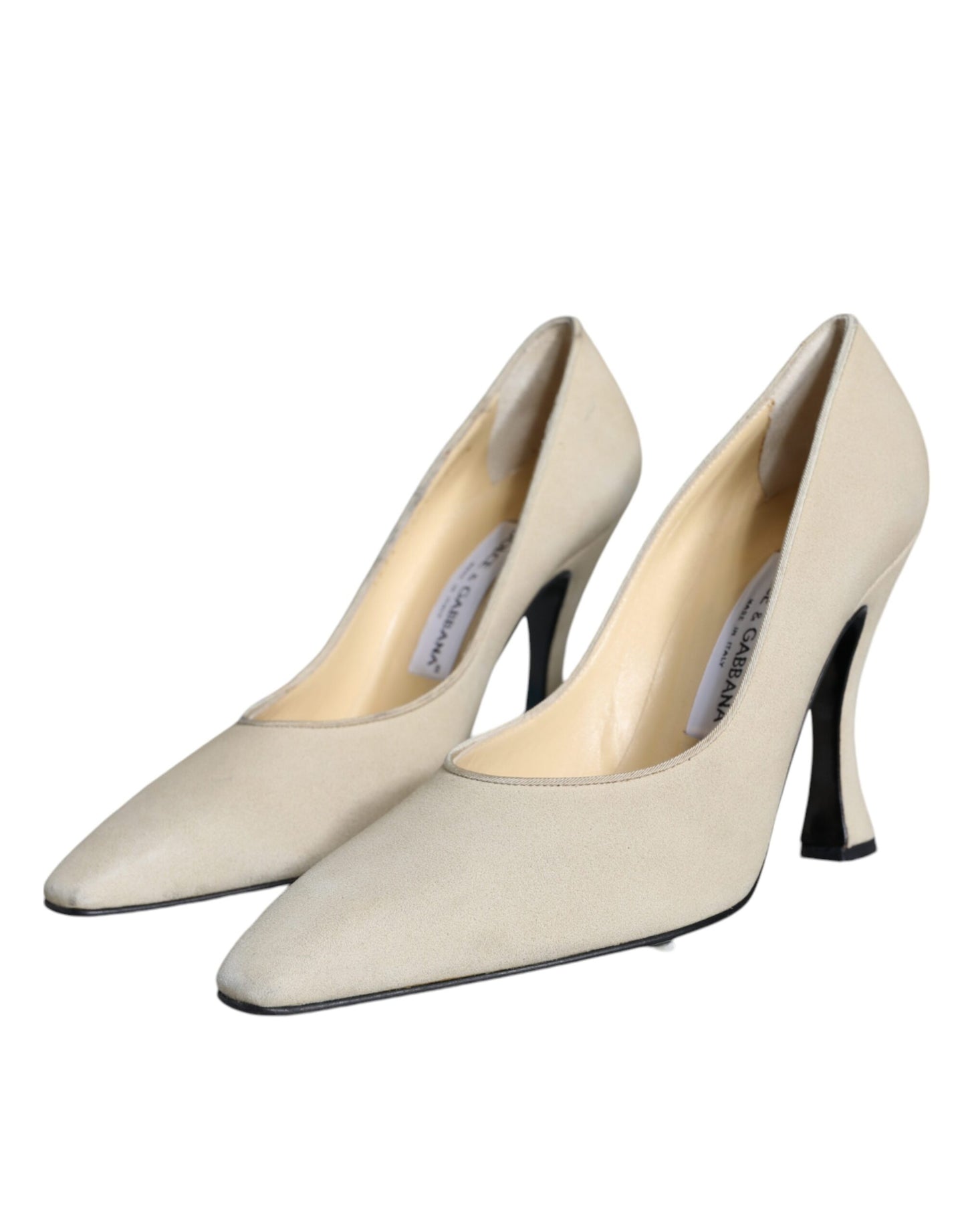 Dolce & Gabbana Beige Suede Leather High Heels Pumps Shoes EU39 / US9