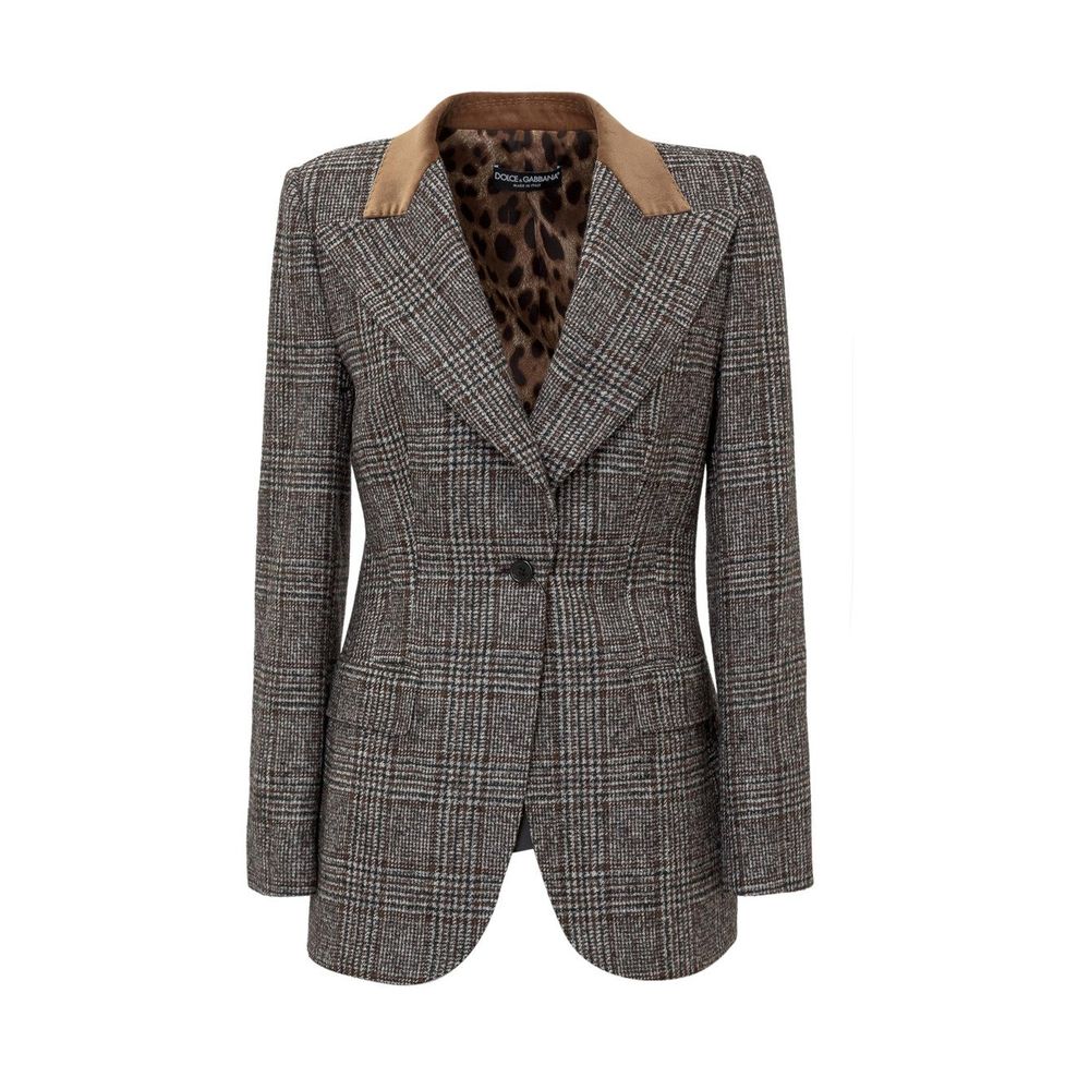 Dolce & Gabbana Brown Wool Jackets & Coat IT46 / L