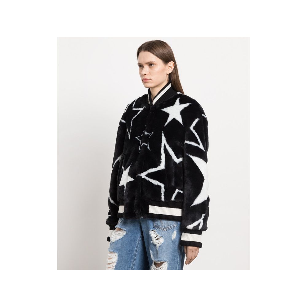 Dolce & Gabbana Black Acrylic Jackets & Coat IT36 / XXS