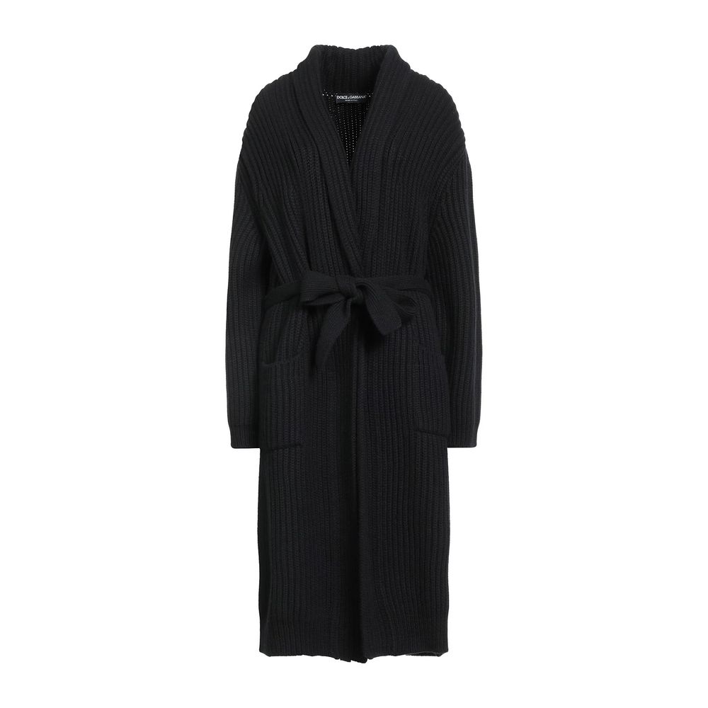 Dolce & Gabbana Black Wool Jackets & Coat IT40 / S