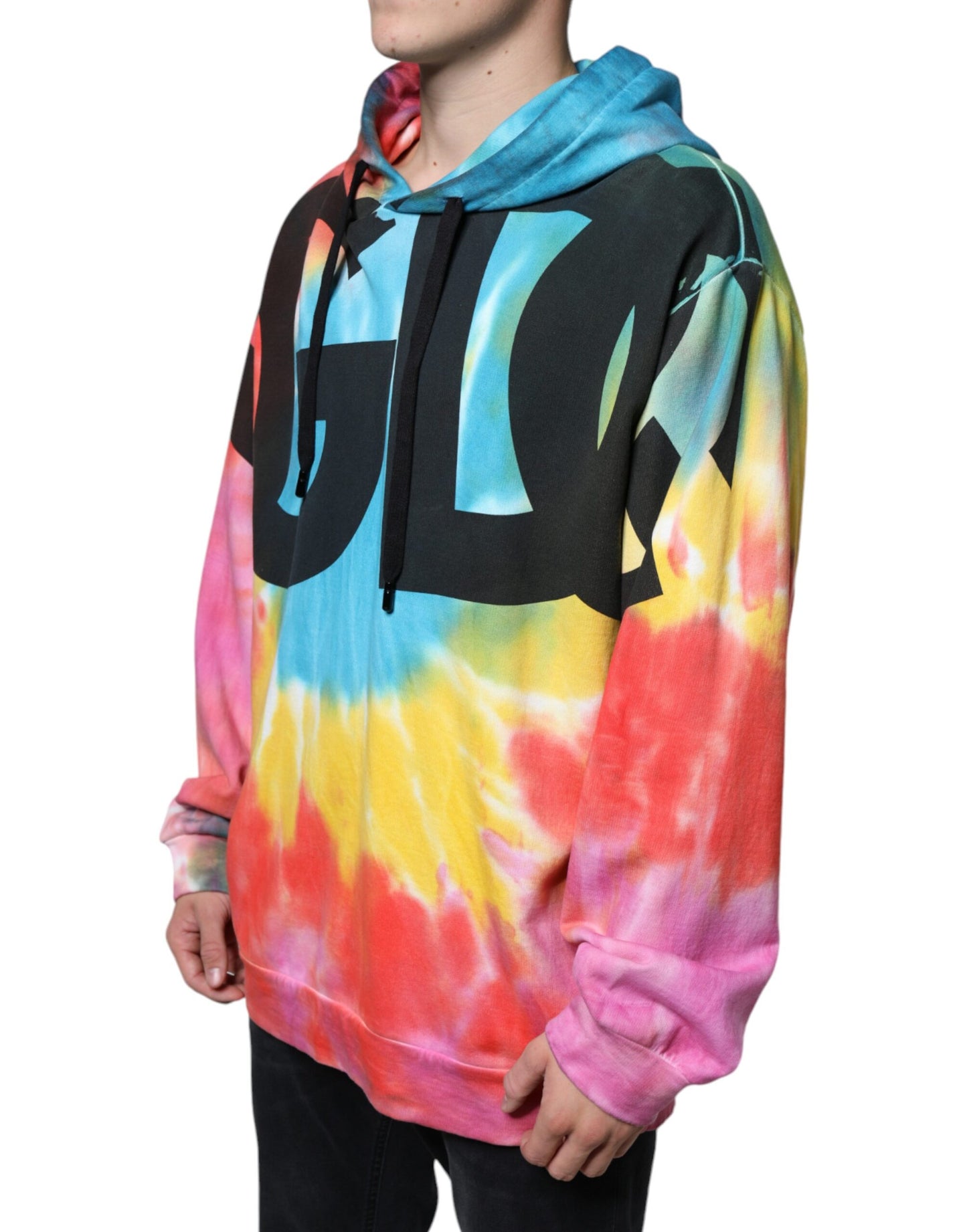 Dolce & Gabbana Multicolor Tie Dye Hooded Sweatshirt Sweater IT50 / L