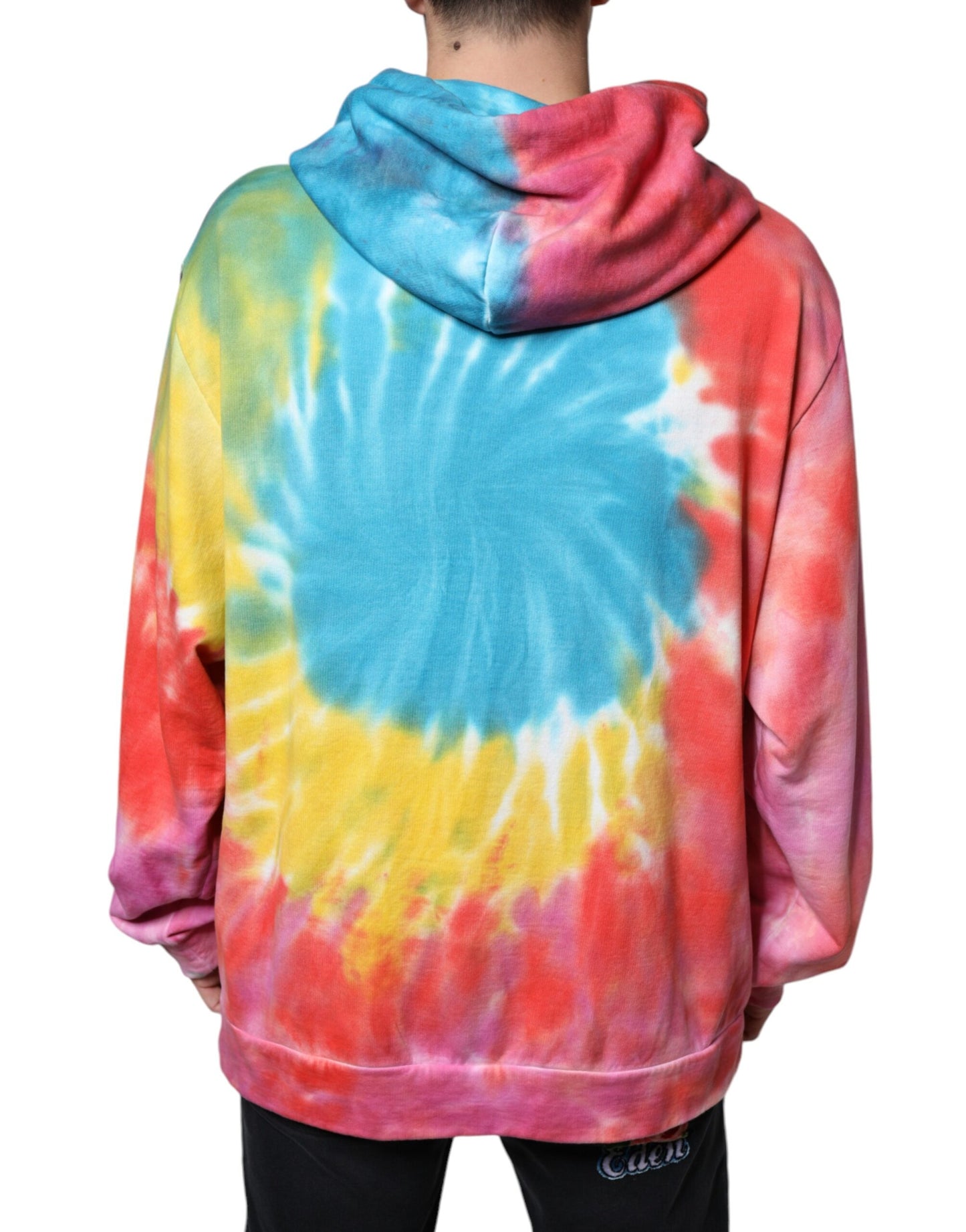 Dolce & Gabbana Multicolor Tie Dye Hooded Sweatshirt Sweater IT50 / L