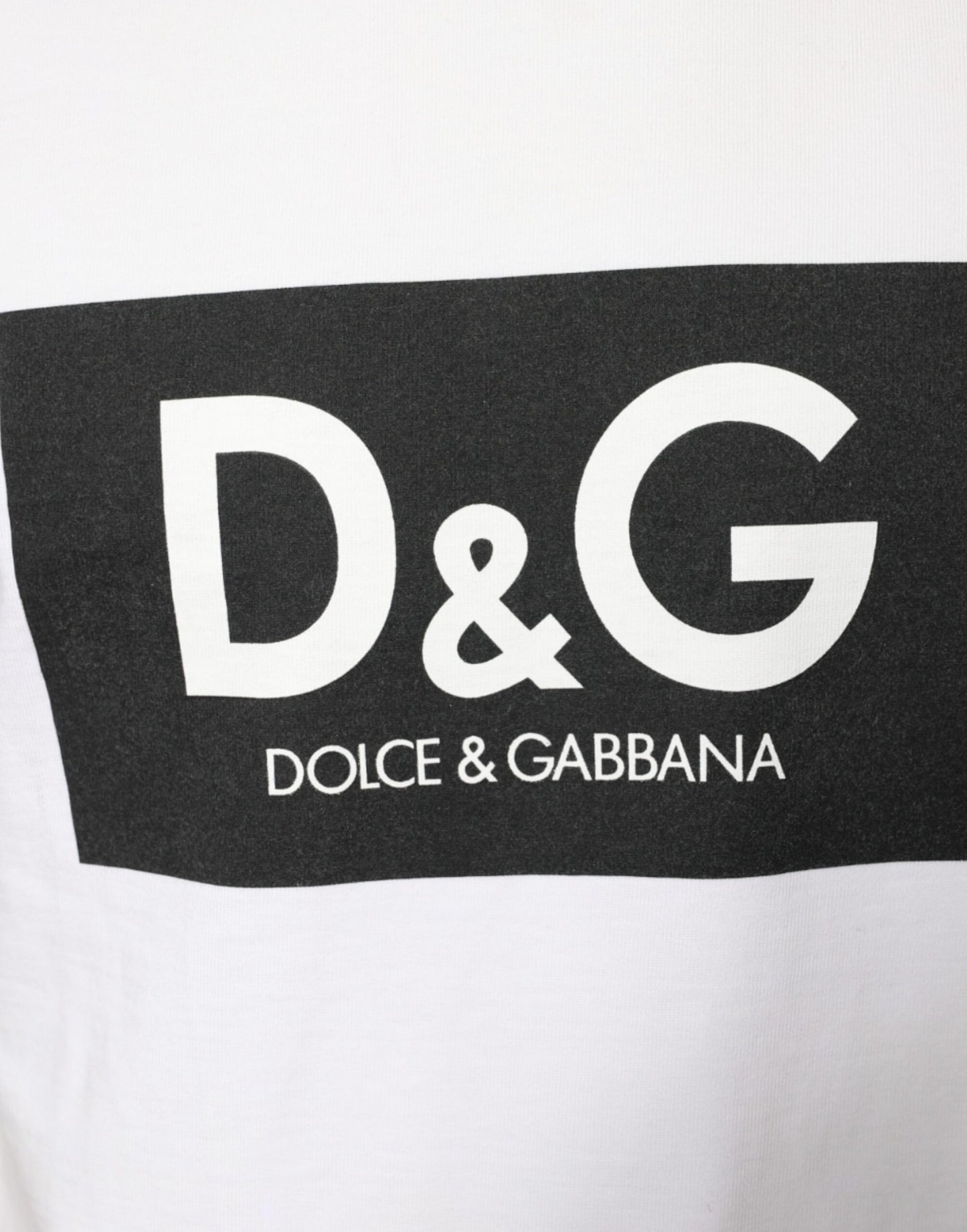 Dolce & Gabbana White Cotton DG Logo Print Casual T-shirt IT44 / XS