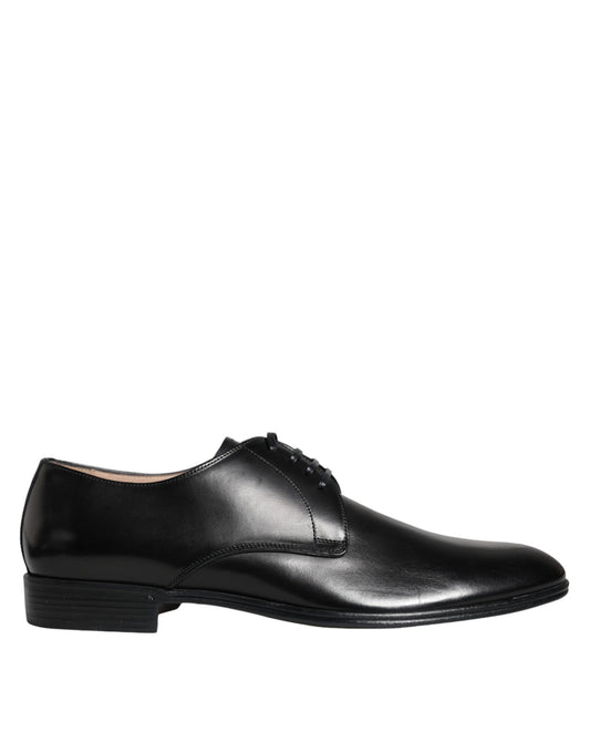 Dolce & Gabbana Black Leather Derby Formal Dress Shoes EU42 / US9