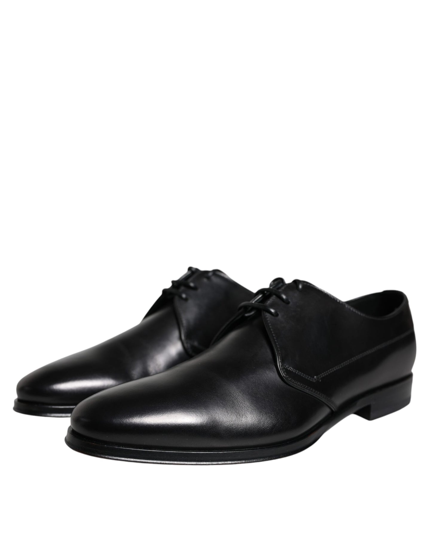 Dolce & Gabbana Black Leather Derby Formal Dress Shoes EU39 / US6