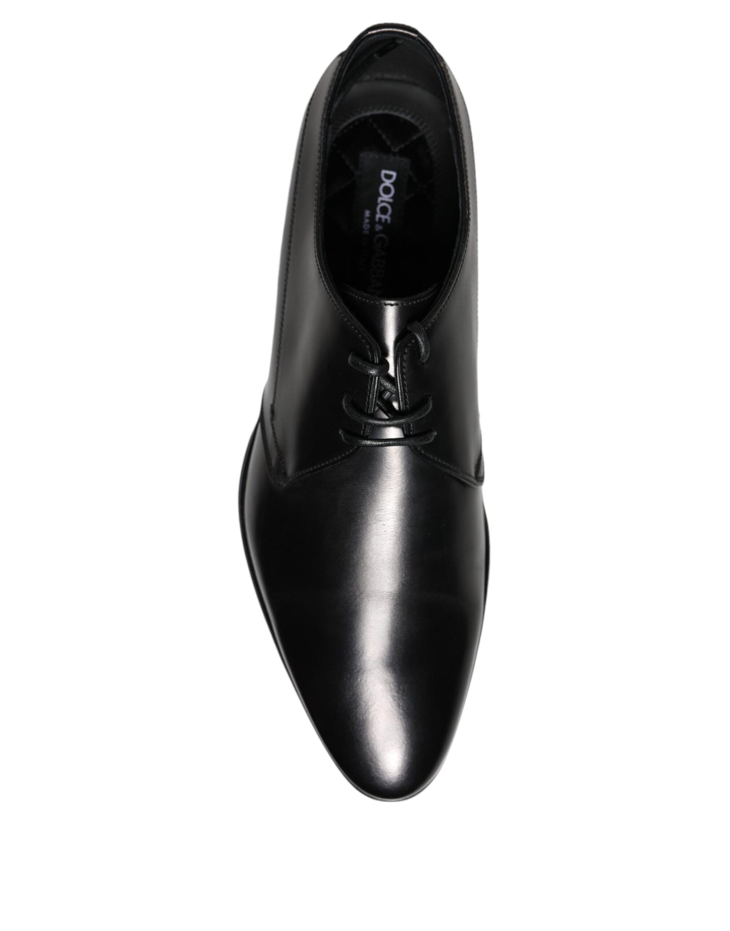 Dolce & Gabbana Black Leather Derby Formal Dress Shoes EU39 / US6