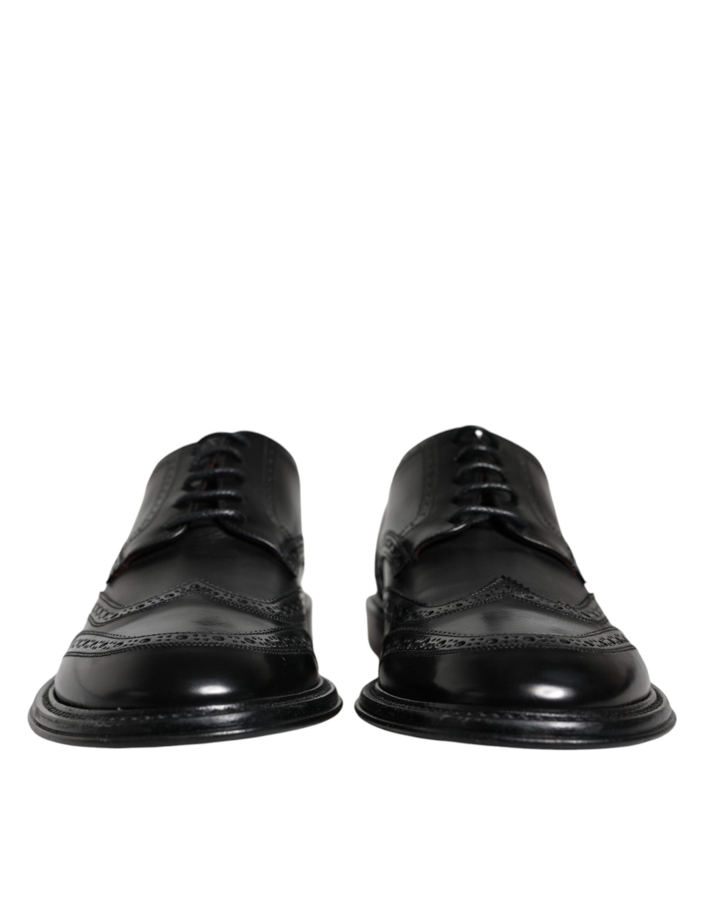 Dolce & Gabbana Black Leather Oxford Wingtip Formal Shoes EU43 / US10