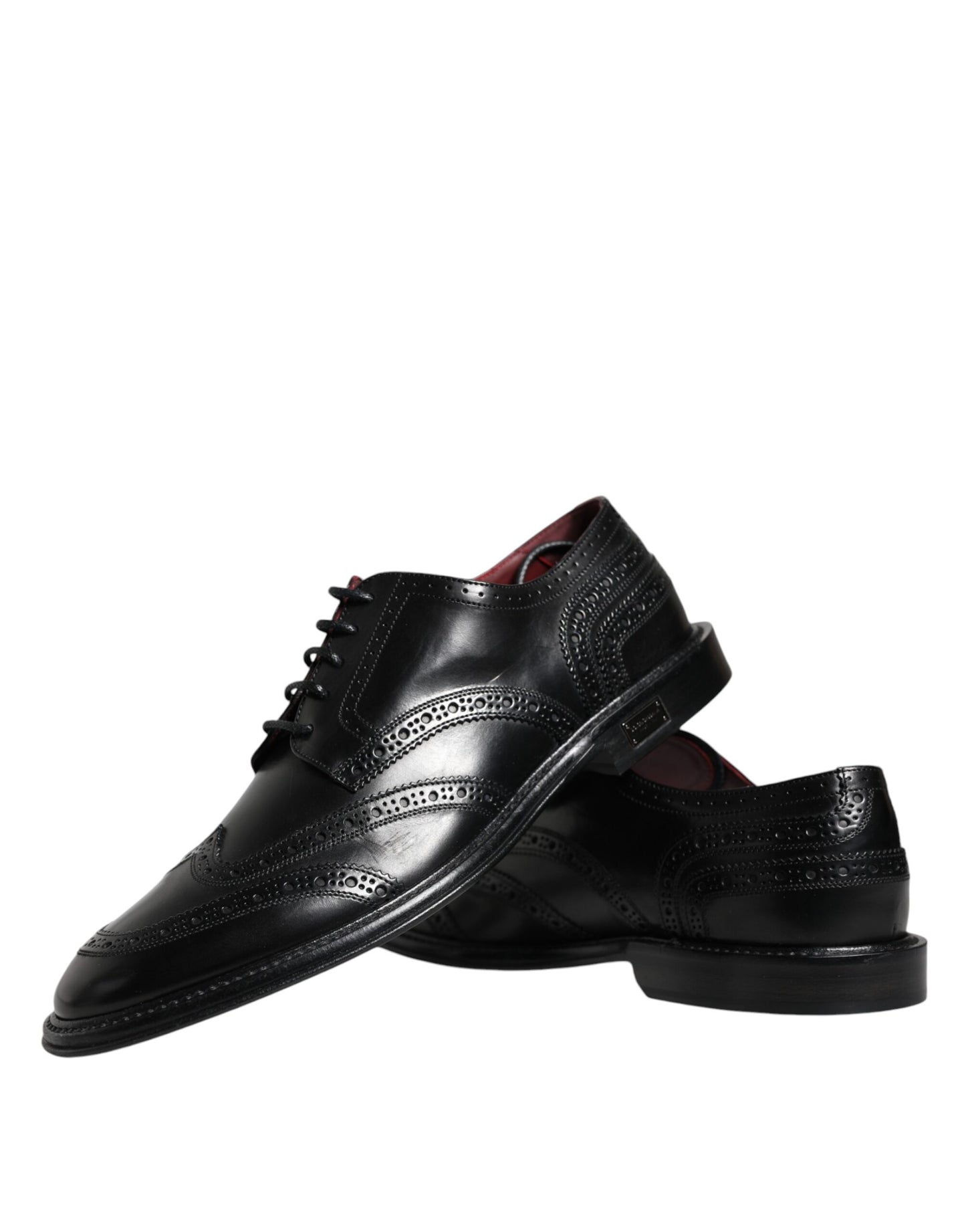 Dolce & Gabbana Black Leather Oxford Wingtip Formal Shoes EU43 / US10