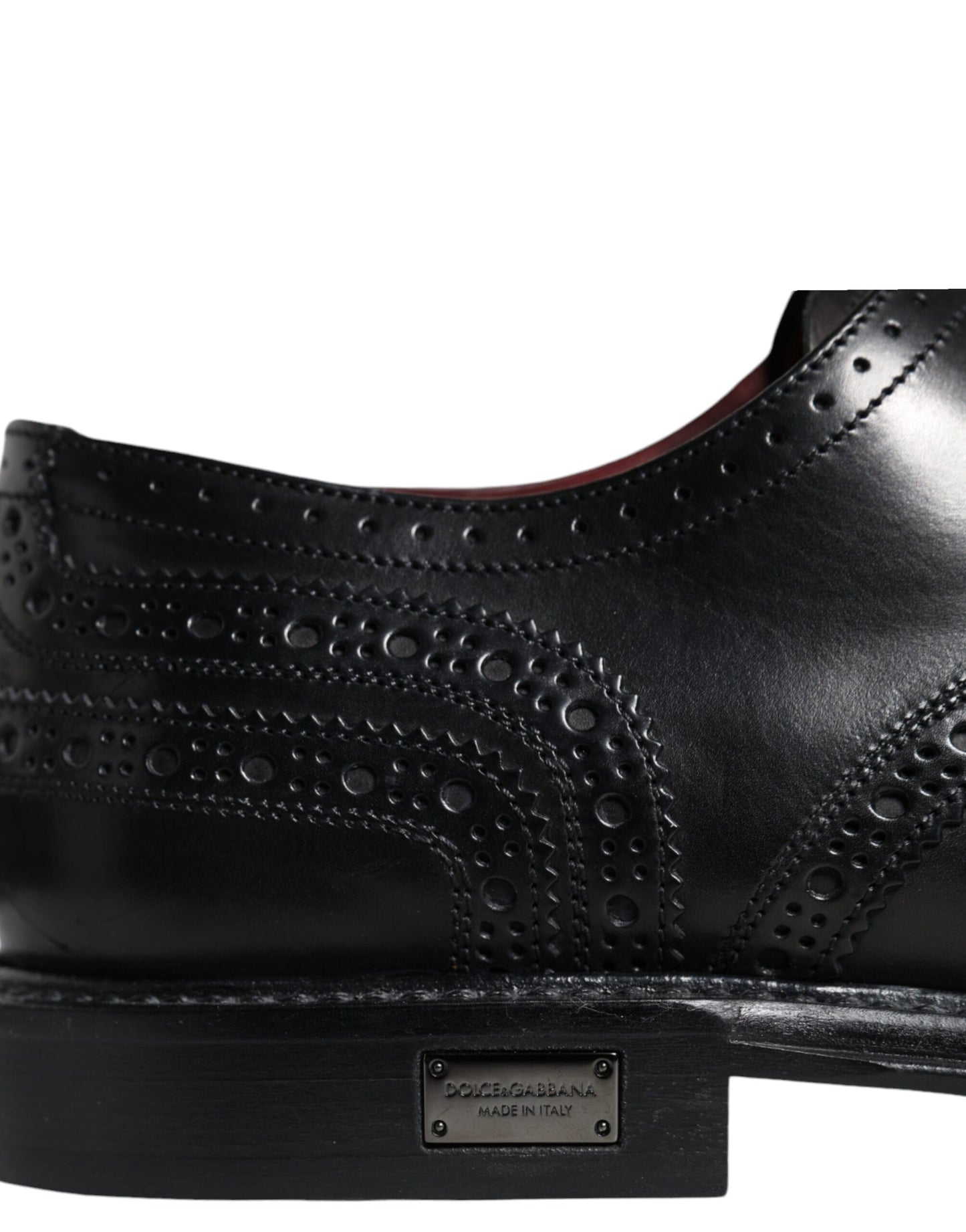 Dolce & Gabbana Black Leather Oxford Wingtip Formal Shoes EU43 / US10