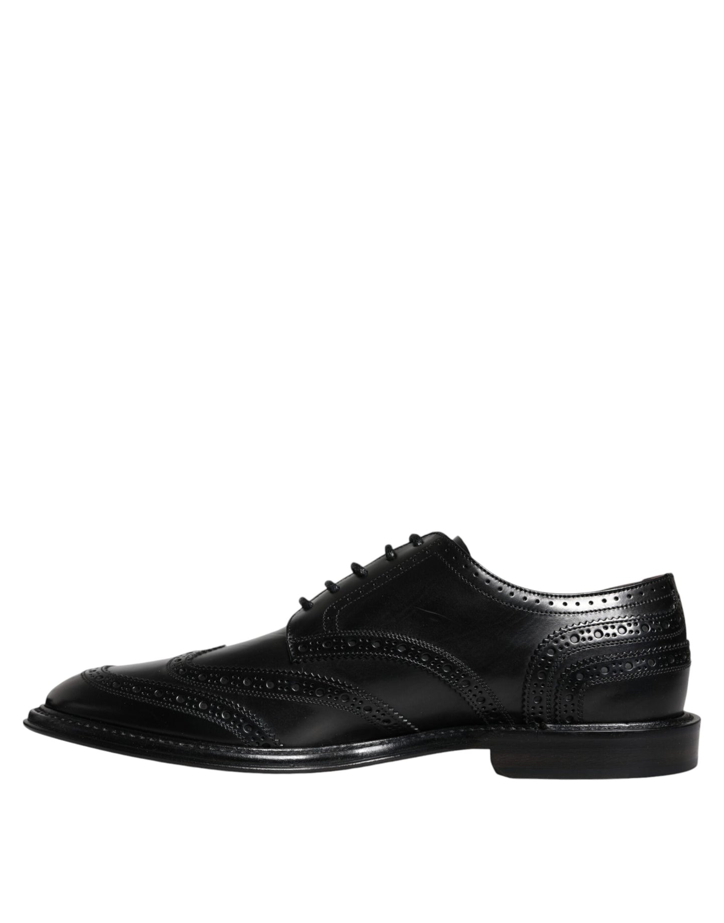 Dolce & Gabbana Black Leather Oxford Wingtip Formal Shoes EU43 / US10