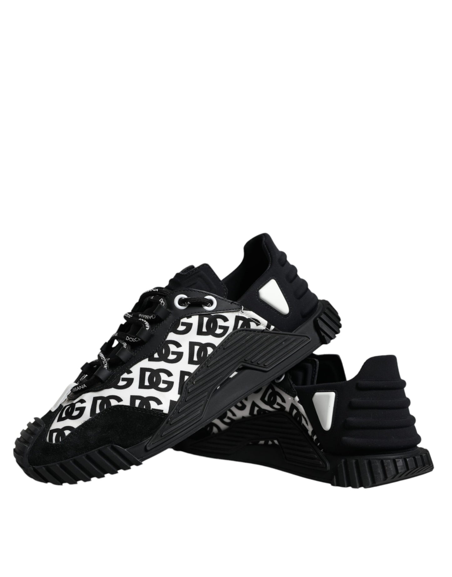 Dolce & Gabbana Black Logo Lace Up Low Top NS1 Sneakers Shoes EU39.5 / US6.5