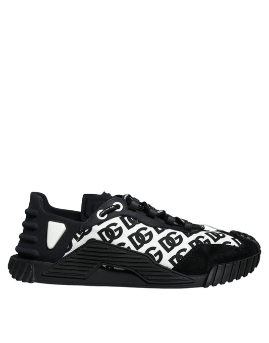 Dolce & Gabbana Black Logo Lace Up Low Top NS1 Sneakers Shoes EU39.5 / US6.5