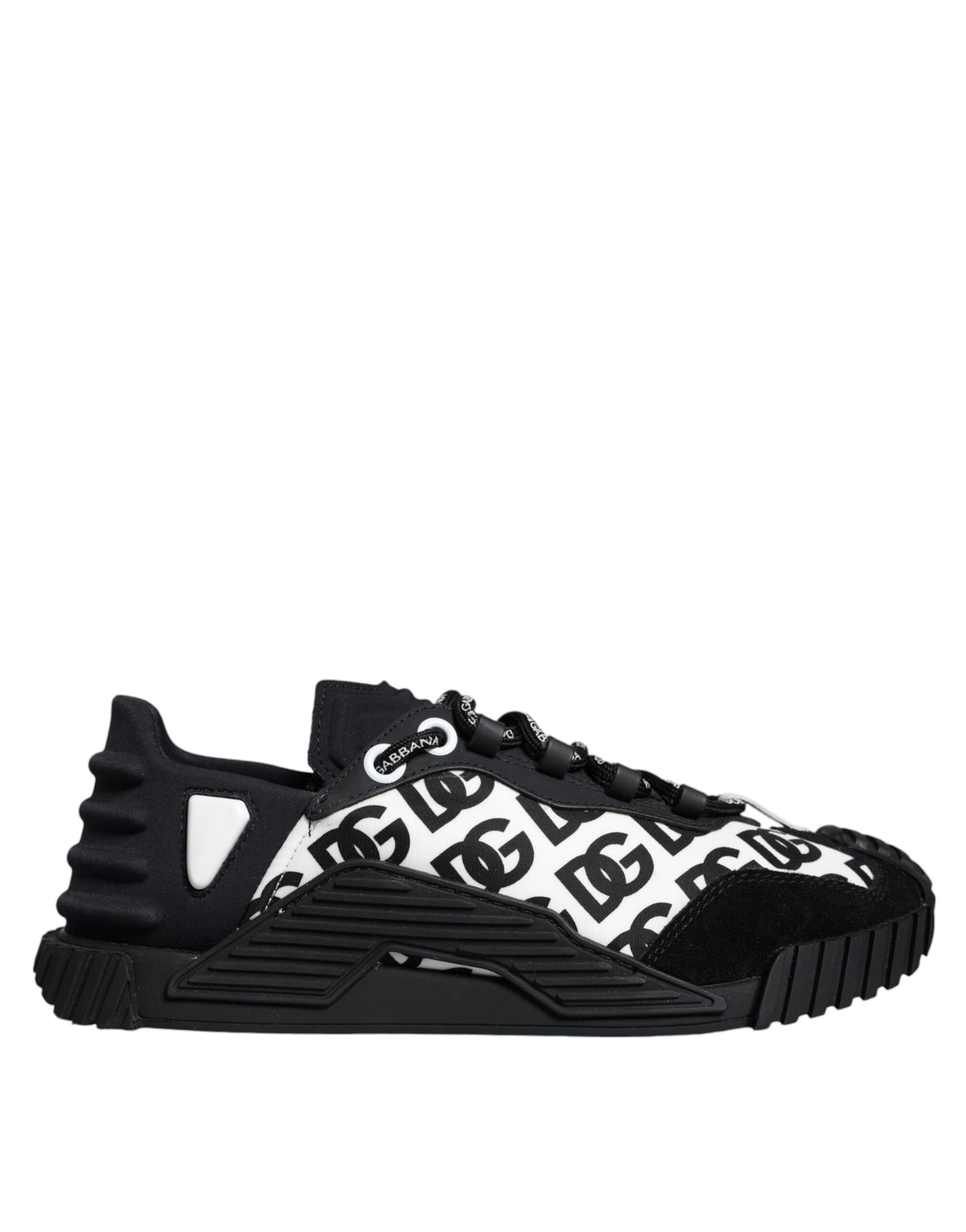 Dolce & Gabbana Black Logo Lace Up Low Top NS1 Sneakers Shoes EU41 / US8