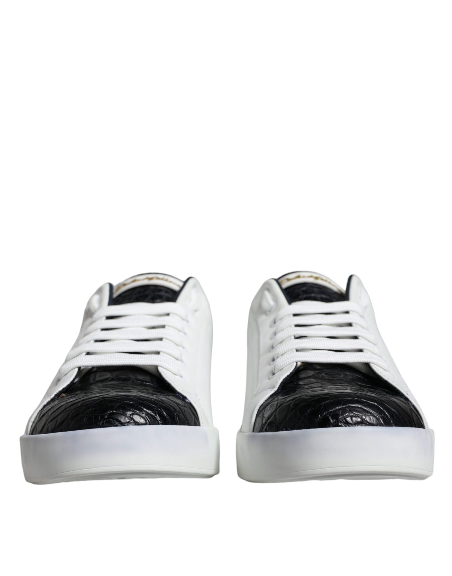 Dolce & Gabbana White Leather Logo Portofino Sneaker Shoes EU40.5 / US7.5