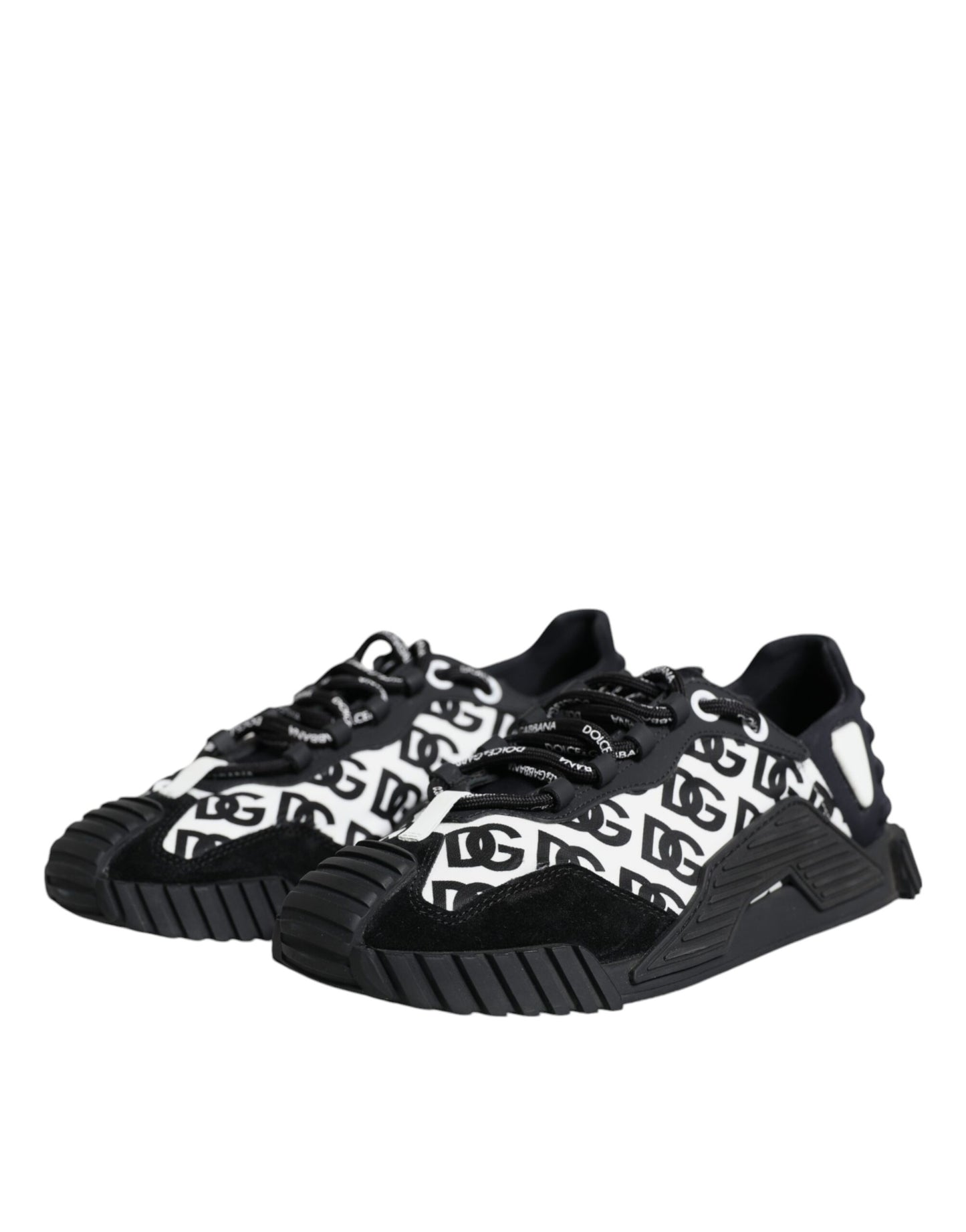 Dolce & Gabbana Black Logo Lace Up Low Top NS1 Sneakers Shoes EU41 / US8