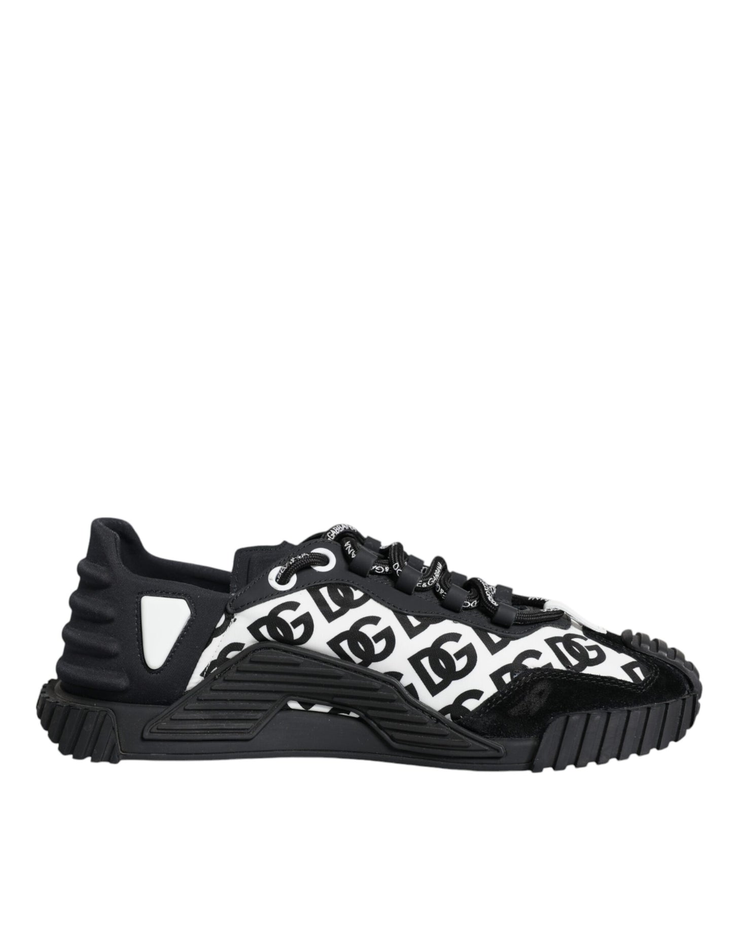 Dolce & Gabbana Black Logo Lace Up Low Top NS1 Sneakers Shoes EU41 / US8