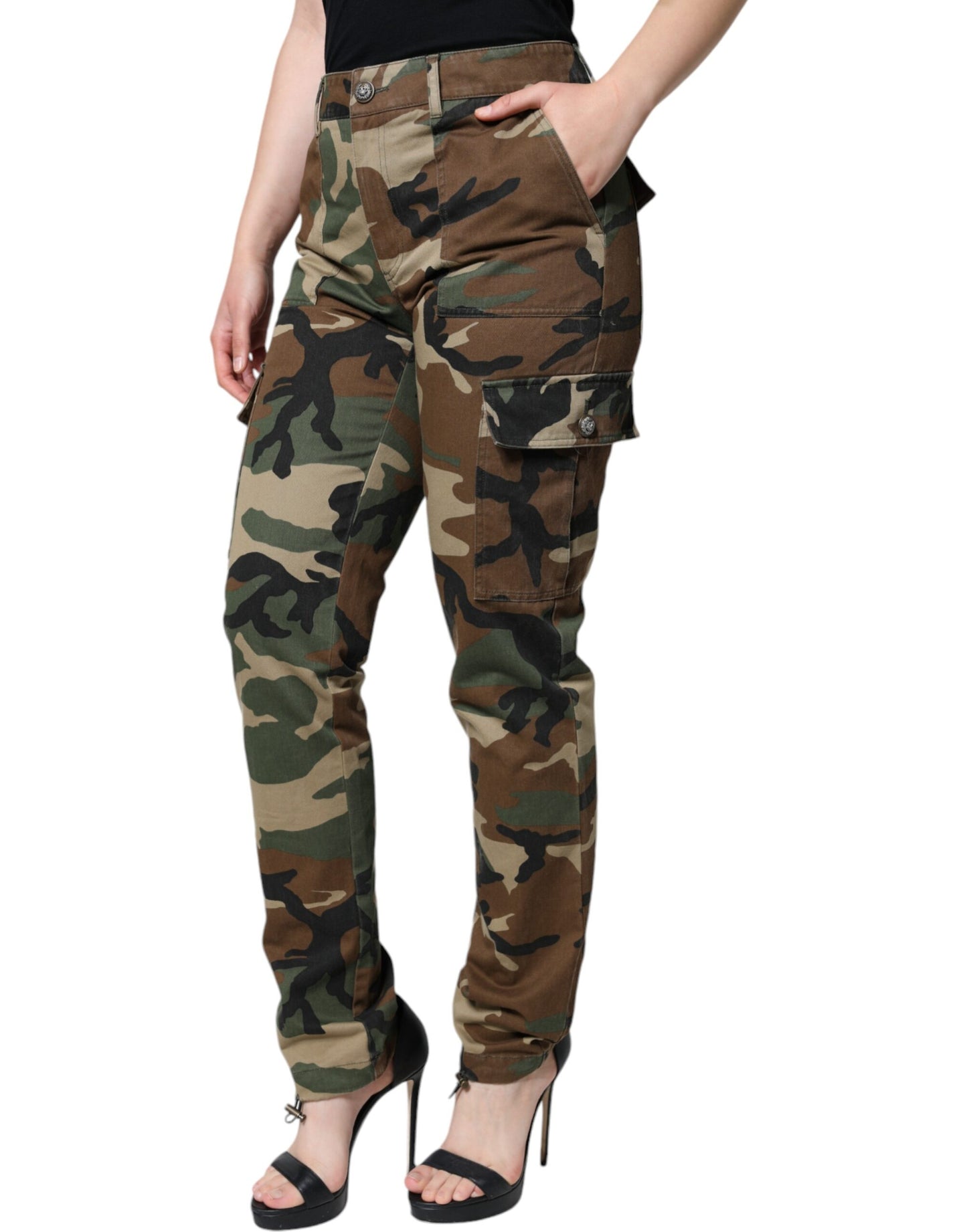 Dolce & Gabbana Multicolor Camouflage Cargo Pants