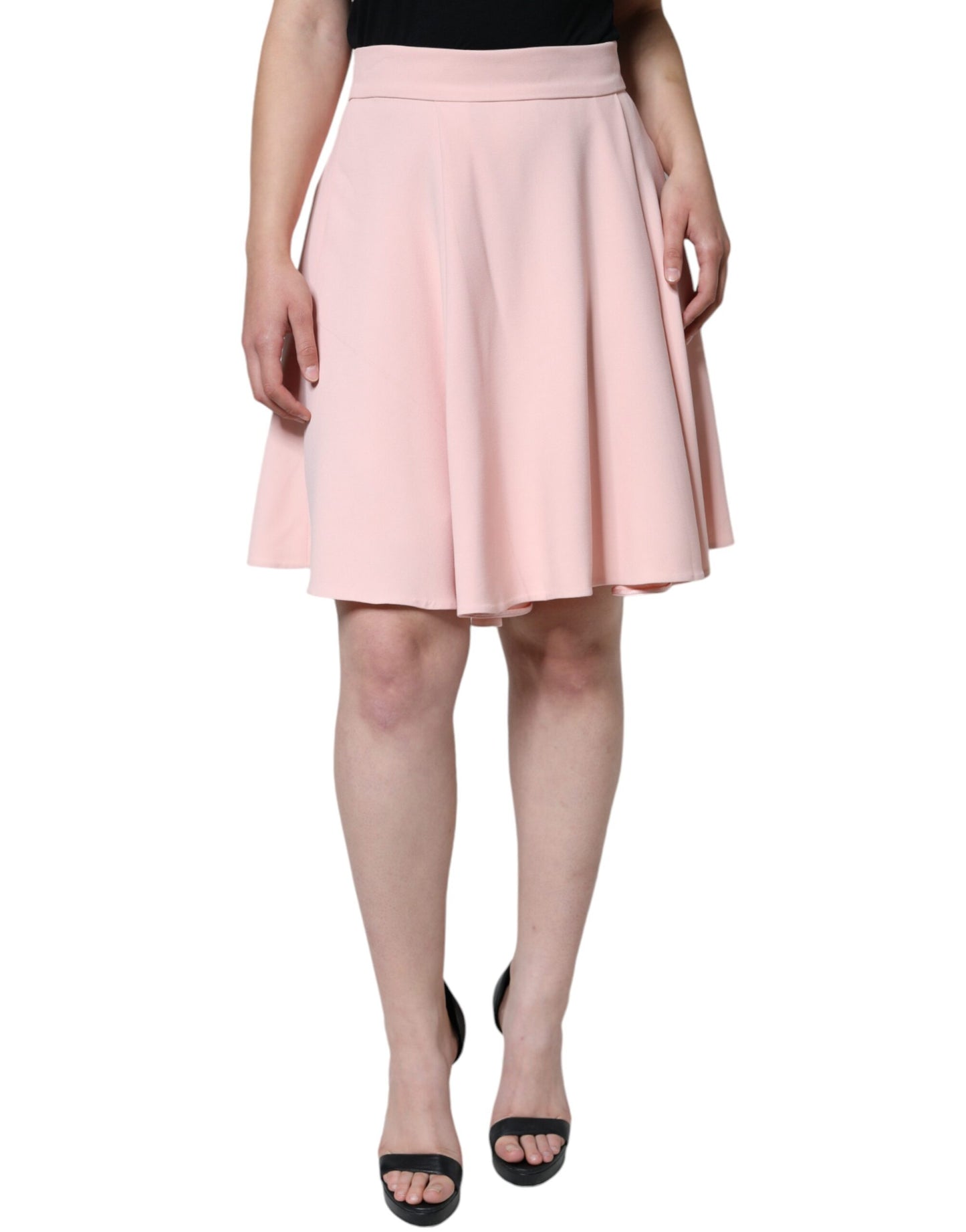 Dolce & Gabbana Pink Viscose High Waist A-line Mini Skirt IT44 / L