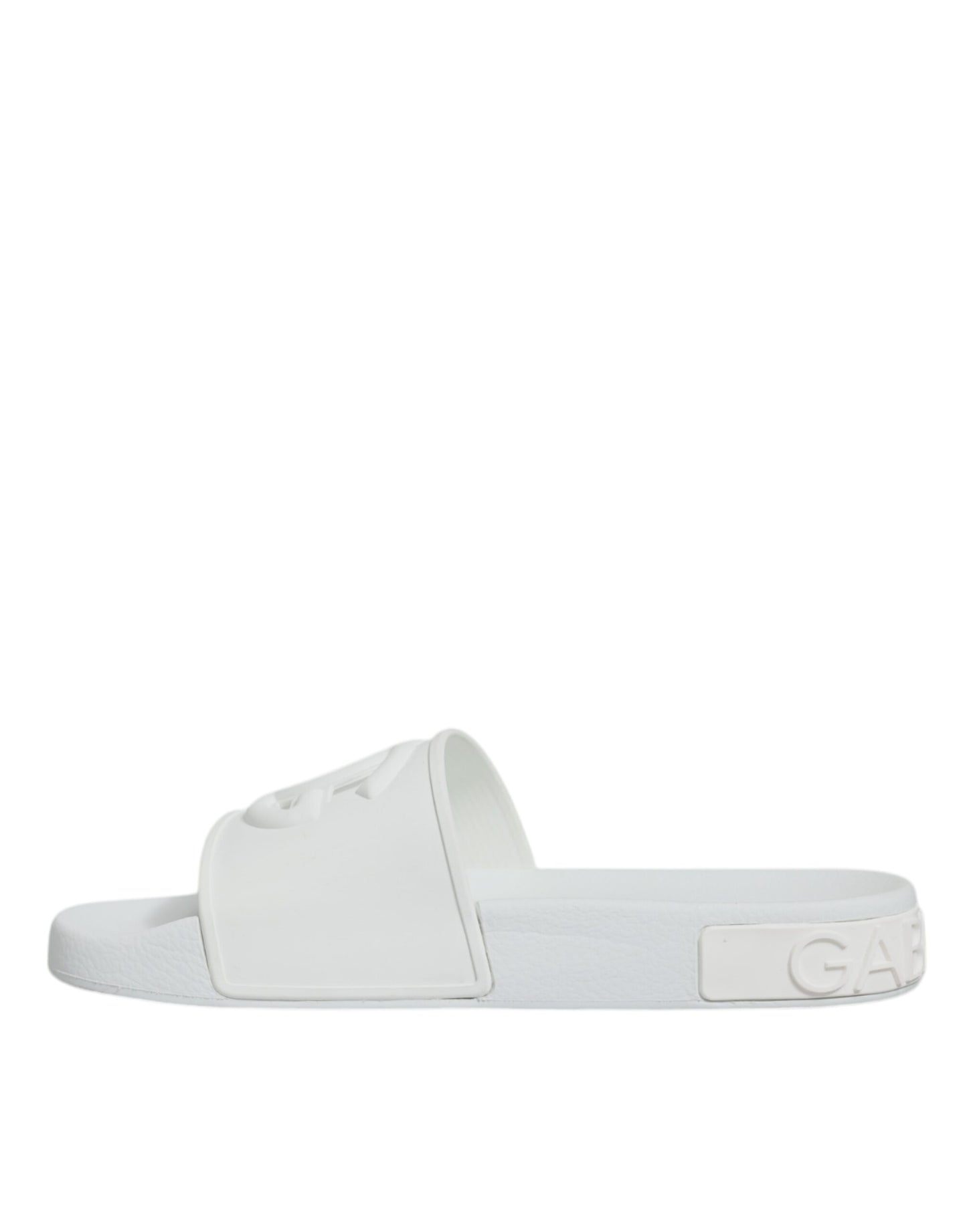 Dolce & Gabbana White Rubber Slides Sandals Beachwear Shoes EU37 / US7