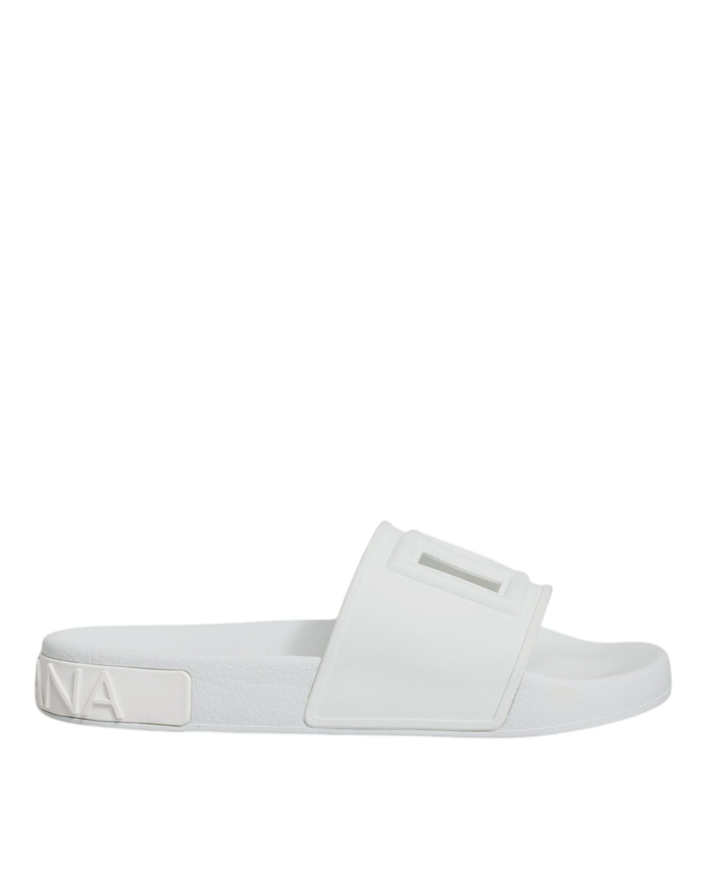 Dolce & Gabbana White Rubber Slides Sandals Beachwear Shoes EU37 / US7