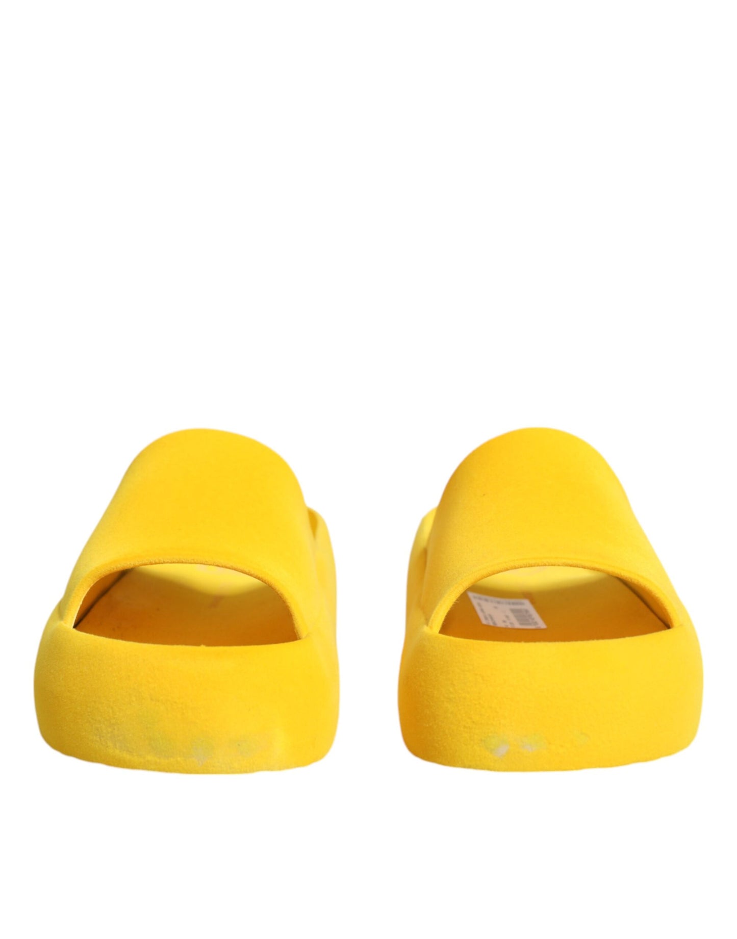 Dolce & Gabbana Yellow Rubber Slides Sandals Beachwear Shoes EU39 / US9