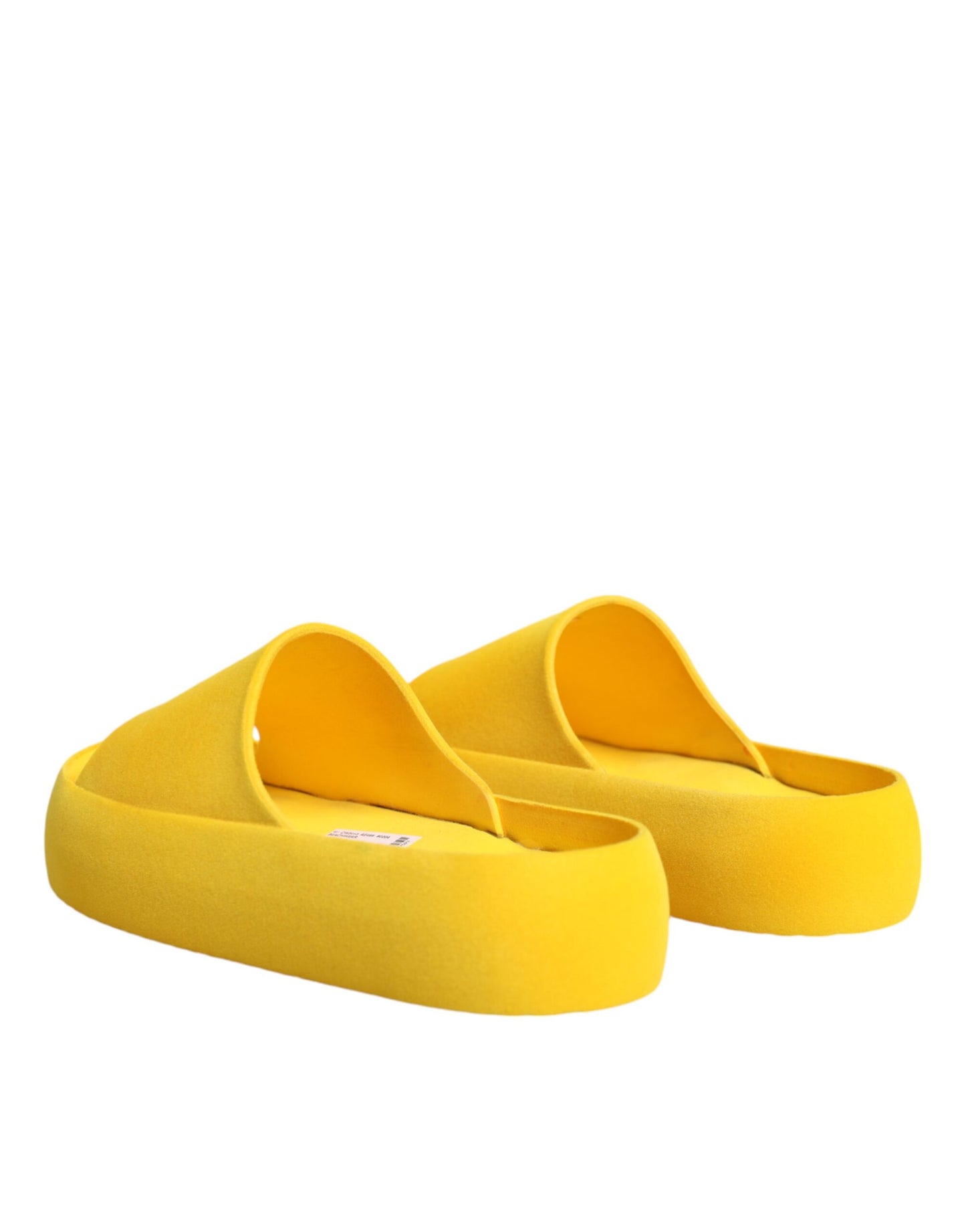 Dolce & Gabbana Yellow Rubber Slides Sandals Beachwear Shoes EU39 / US9